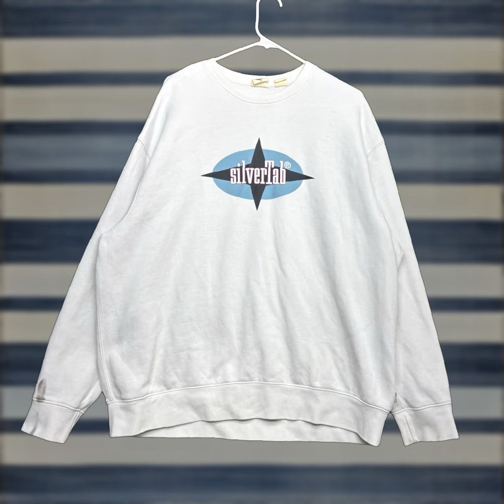 Levi's VINTAGE Levis Silvertab Sweatshirt Mens XL Crewneck White Center Logo Graphic Y2K 90s Size US XL / EU 56 / 4 - 1 Thumbnail