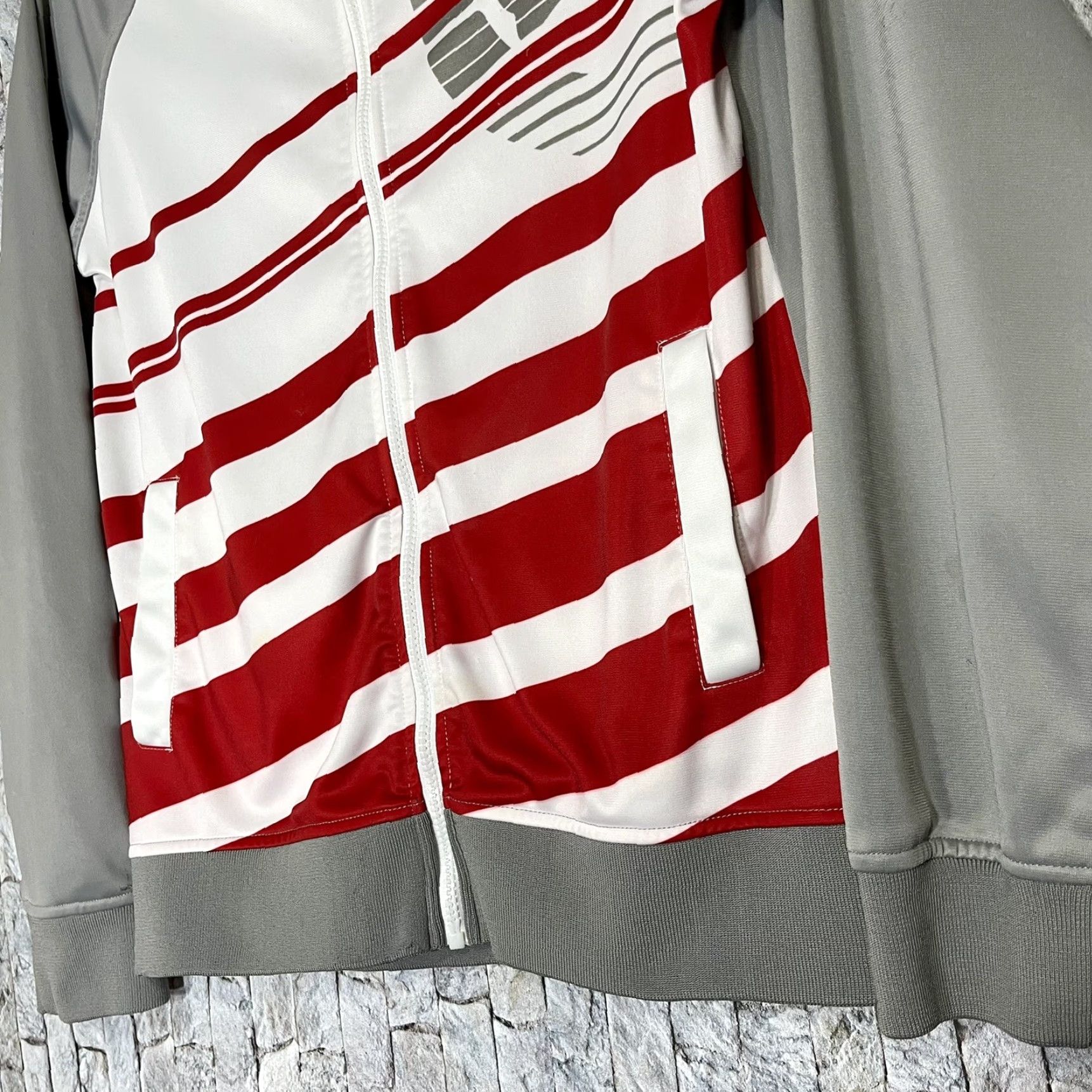 Ecko Unltd. VINTAGE Ecko Unltd. Track Jacket Gray Red White Rhino Full Zip Mens M Jacket Size US M / EU 48-50 / 2 - 2 Thumbnail