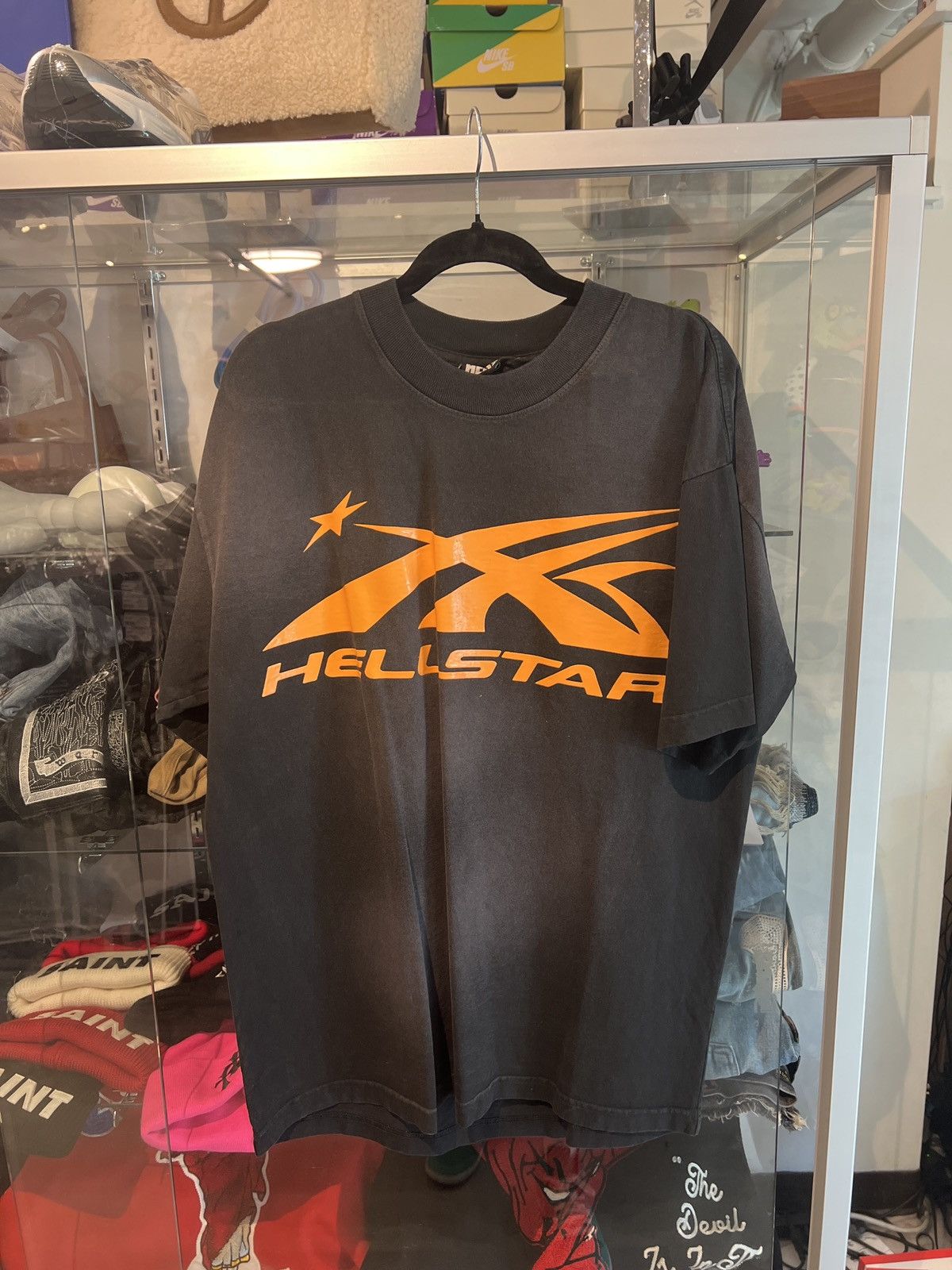 Hellstar Classic Logo Shirt Black Orange
