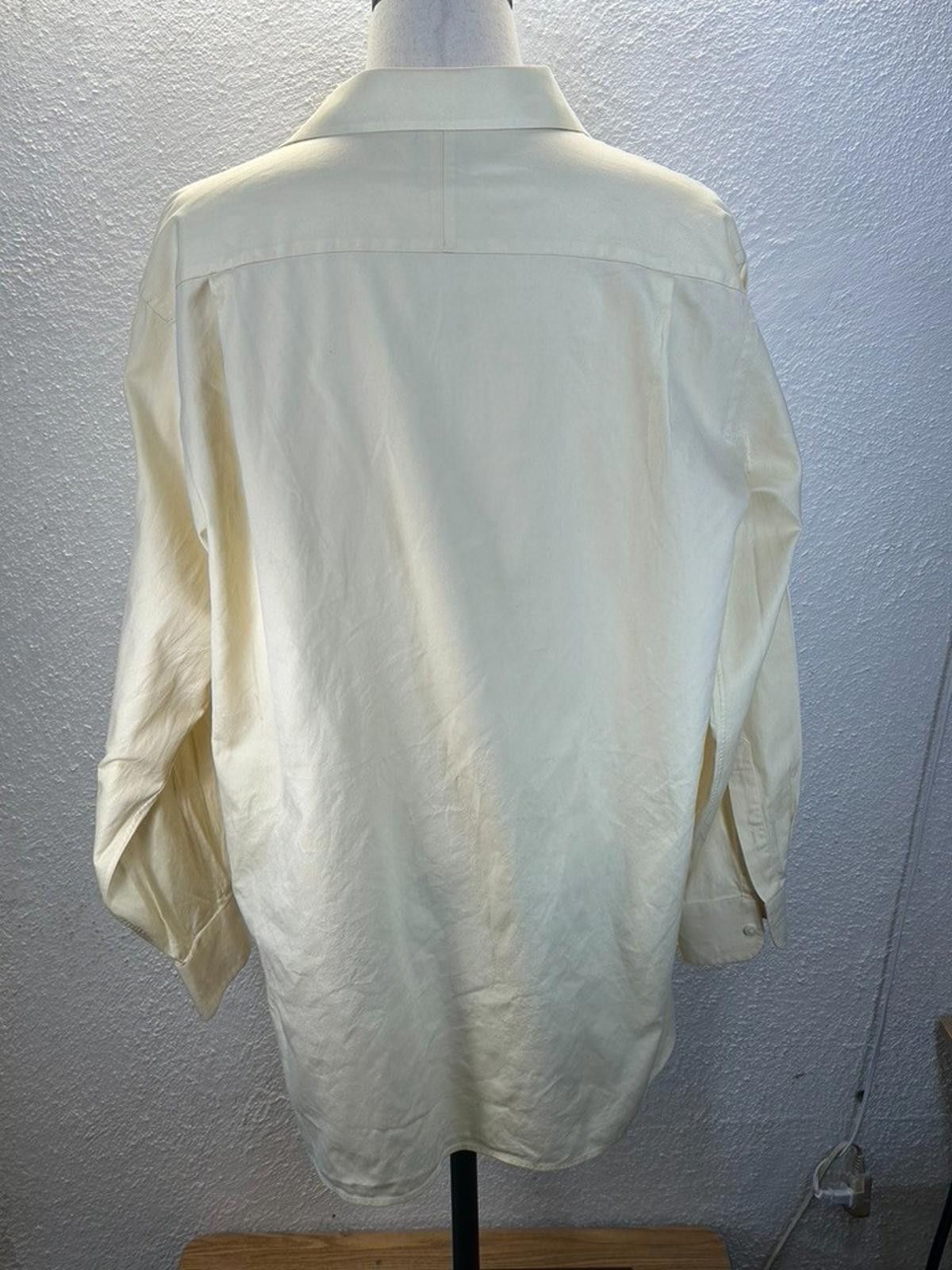Jos. A. Bank Jos A Bank Men's 16.5/35 Yellow Royal Oxford Dress Shirt Size 42R - 3 Thumbnail