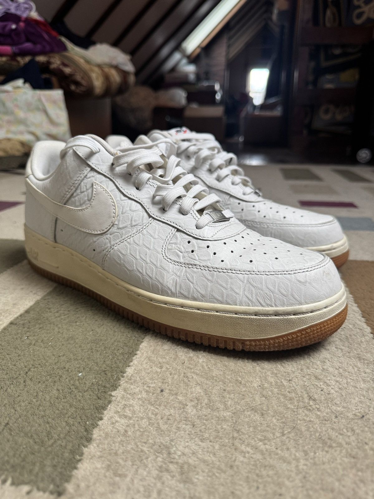Nike Nike Air Force 1 Low '07 LV8 'Croc White Gum Size US 13 / EU 46 - 1 Thumbnail