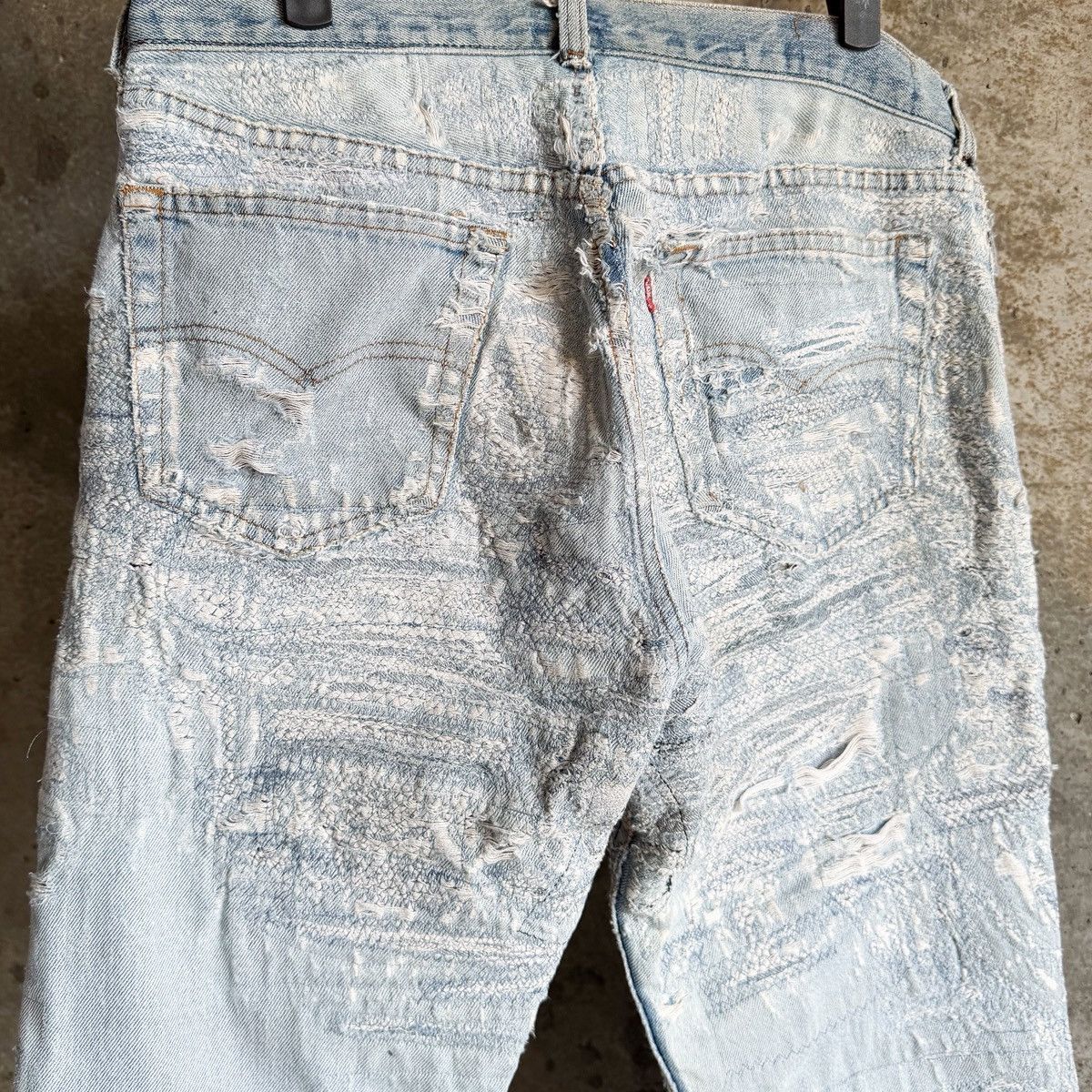 Levi's Vintage Levi's Boro Sashiko DESTROYED Repair Denim Size US 32 / EU 48 - 2 Thumbnail