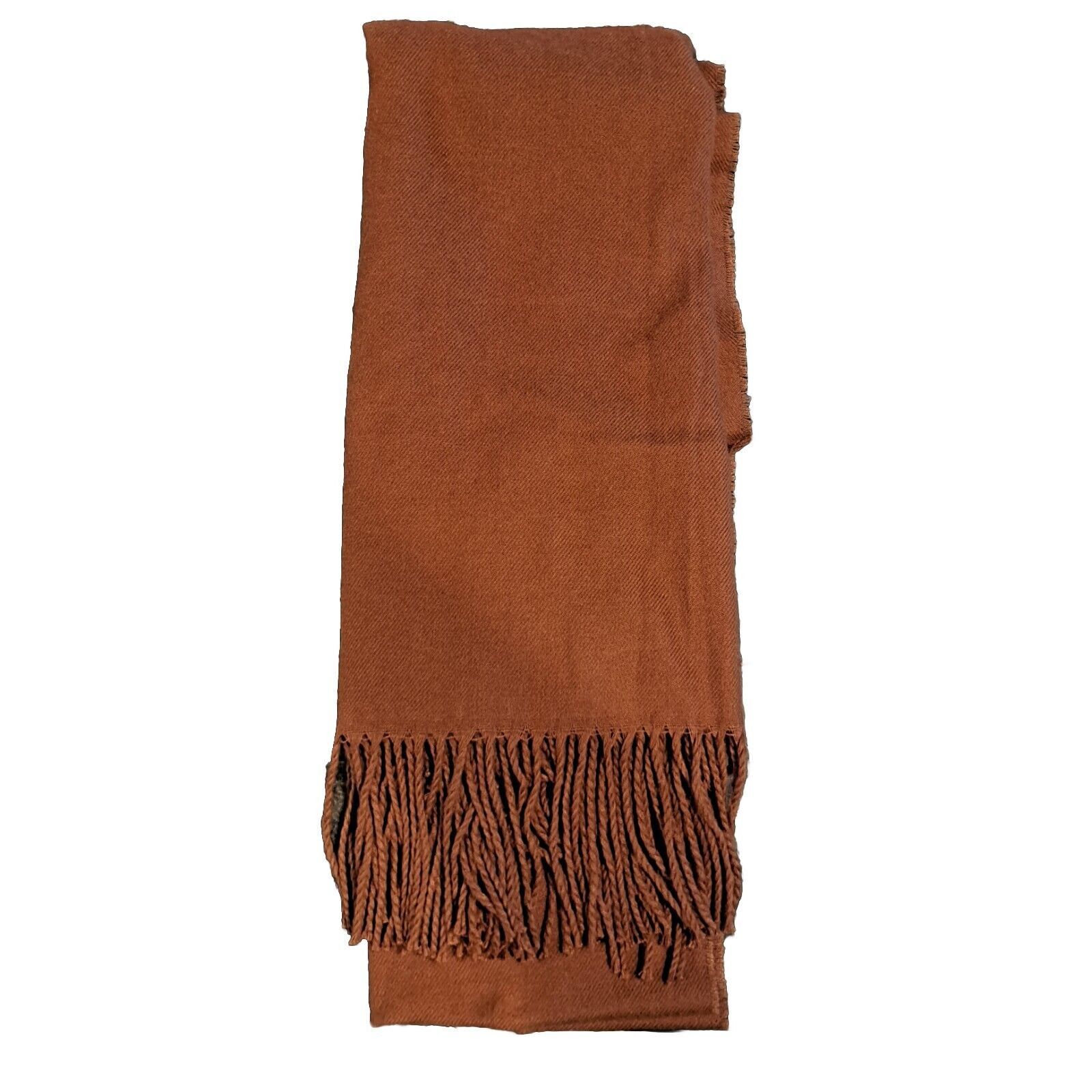 Madewell Madewell 100% Recycled Polyester Fringe Scarf Brown 73"×27" Size ONE SIZE - 1 Thumbnail