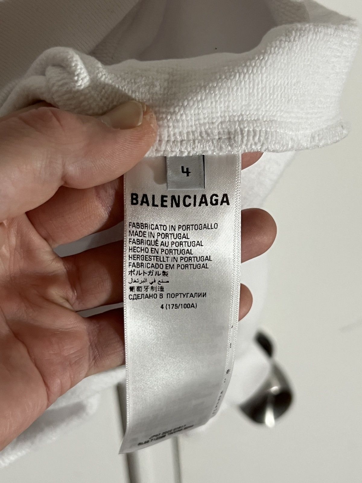 Adidas × Balenciaga Balenciaga x Adidas White Embroidered Trefoil Graphic Hoodie Size US XL / EU 56 / 4 - 9 Thumbnail