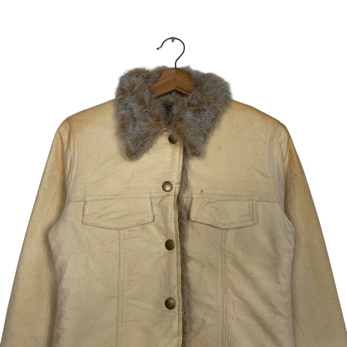 Patrick Cox Vintage PATRICK COX Trashed Rusty Faux Fur Jacket #2749-C124 Size S / US 4 / IT 40 - 2 Thumbnail