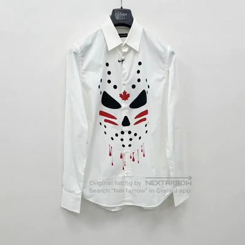 DSQUARED2 White Cotton Men's Shirt .