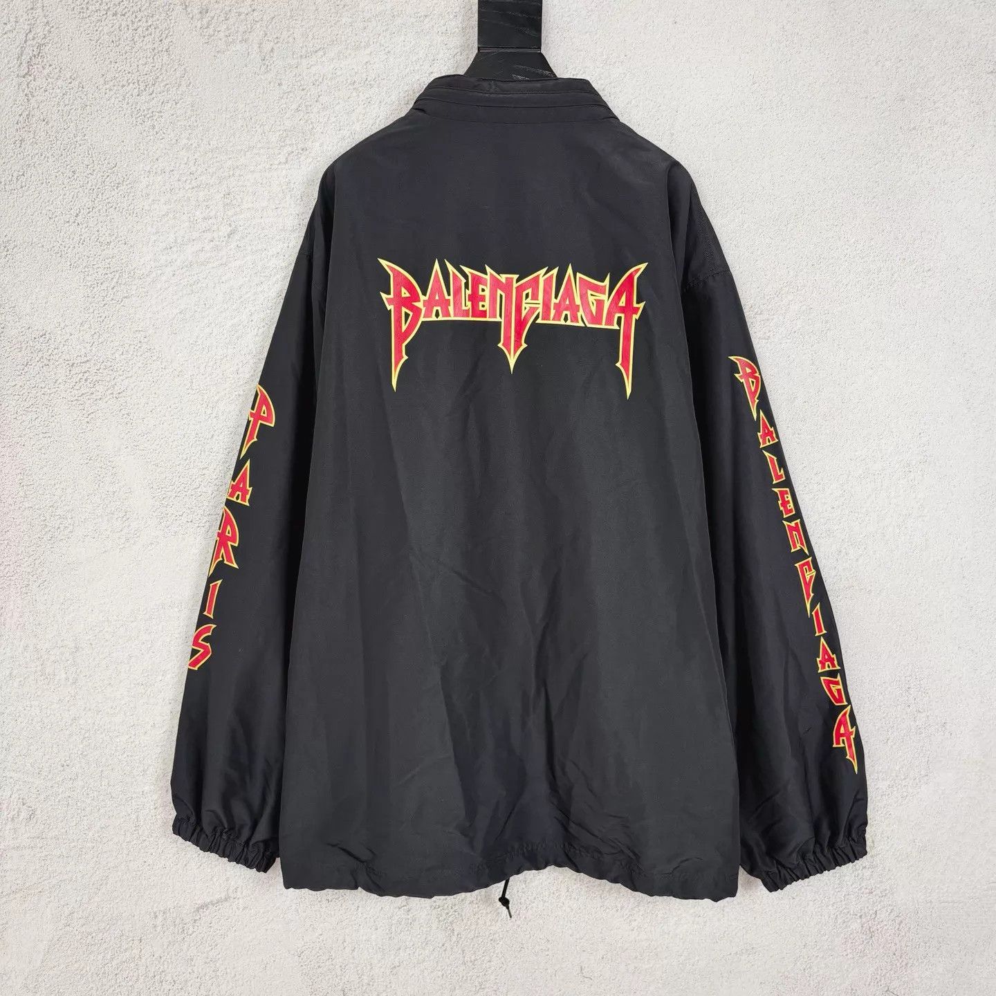 Balenciaga Balenciaga FW22 logo print black jacket Size US M / EU 48-50 / 2 - 2 Thumbnail