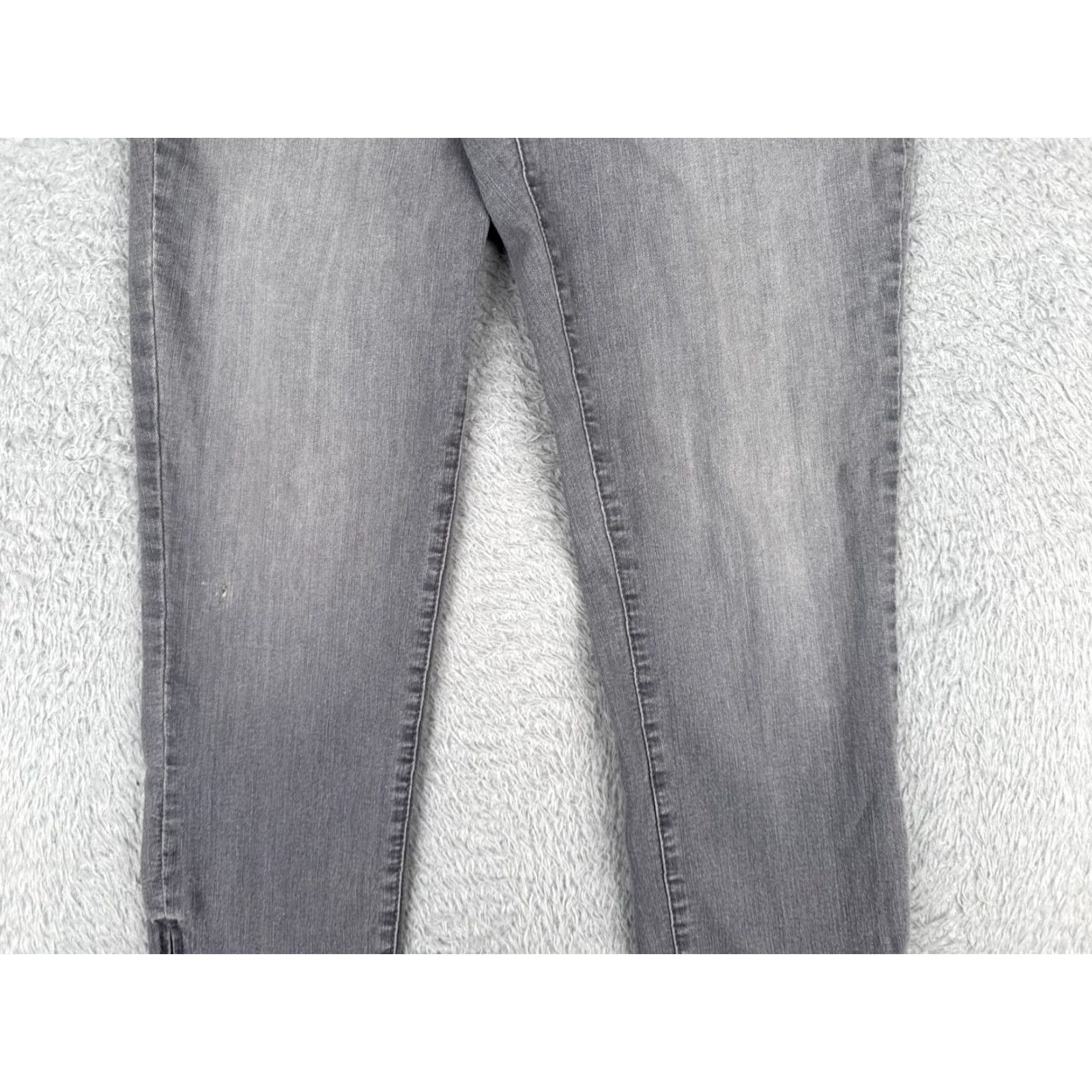 NYDJ NYDJ Jeans Womens 6 Gray Denim Skinny Ankle Zip NYDJ Jeans 28x27 Cord 5-Pocket Solid Cotton Medium Rise Denim Wash Vintage No Size 28" / US 6 / IT 42 - 3 Thumbnail