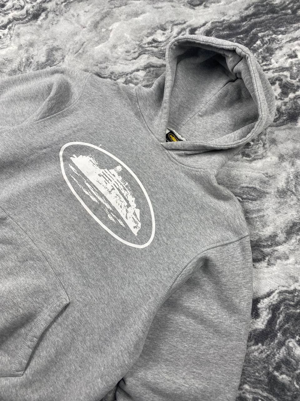 Corteiz Alcatraz Hoodie Big Logo Men Size L Gray