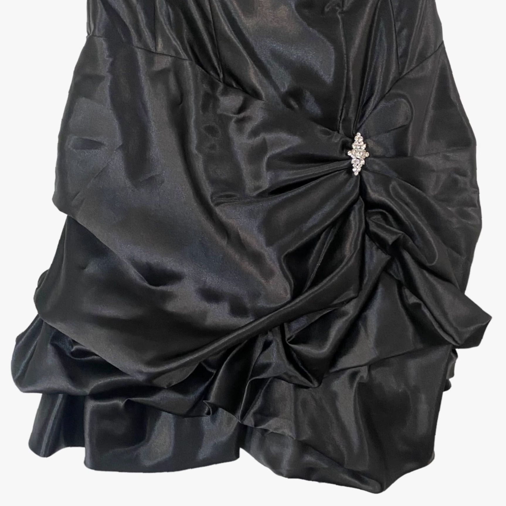 Jessica McClintock VINTAGE Jessica McClintock Gunne Sax Satin Formal Strapless Dress Black Size 5 Size S / US 4 / IT 40 - 6 Thumbnail