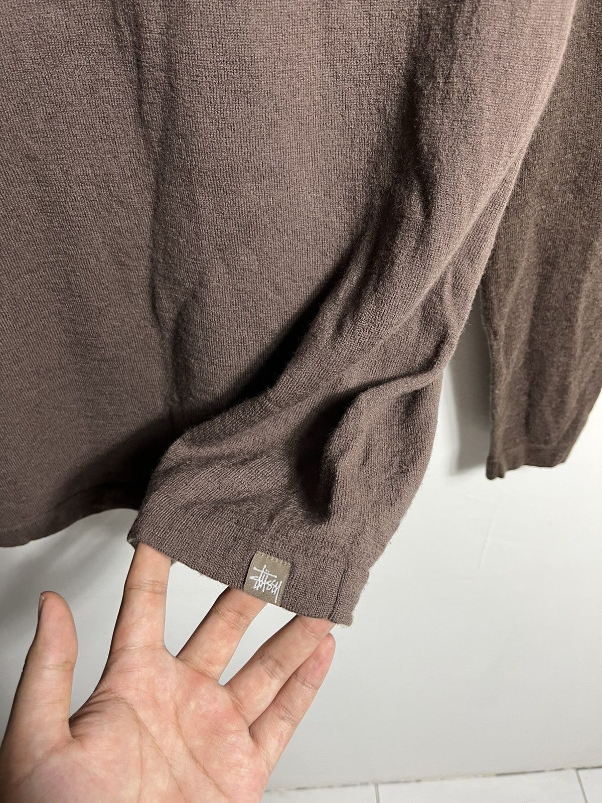 Stussy Vintage 90s Stussy Wool Longsleeve Crewneck Size US L / EU 52-54 / 3 - 8 Thumbnail