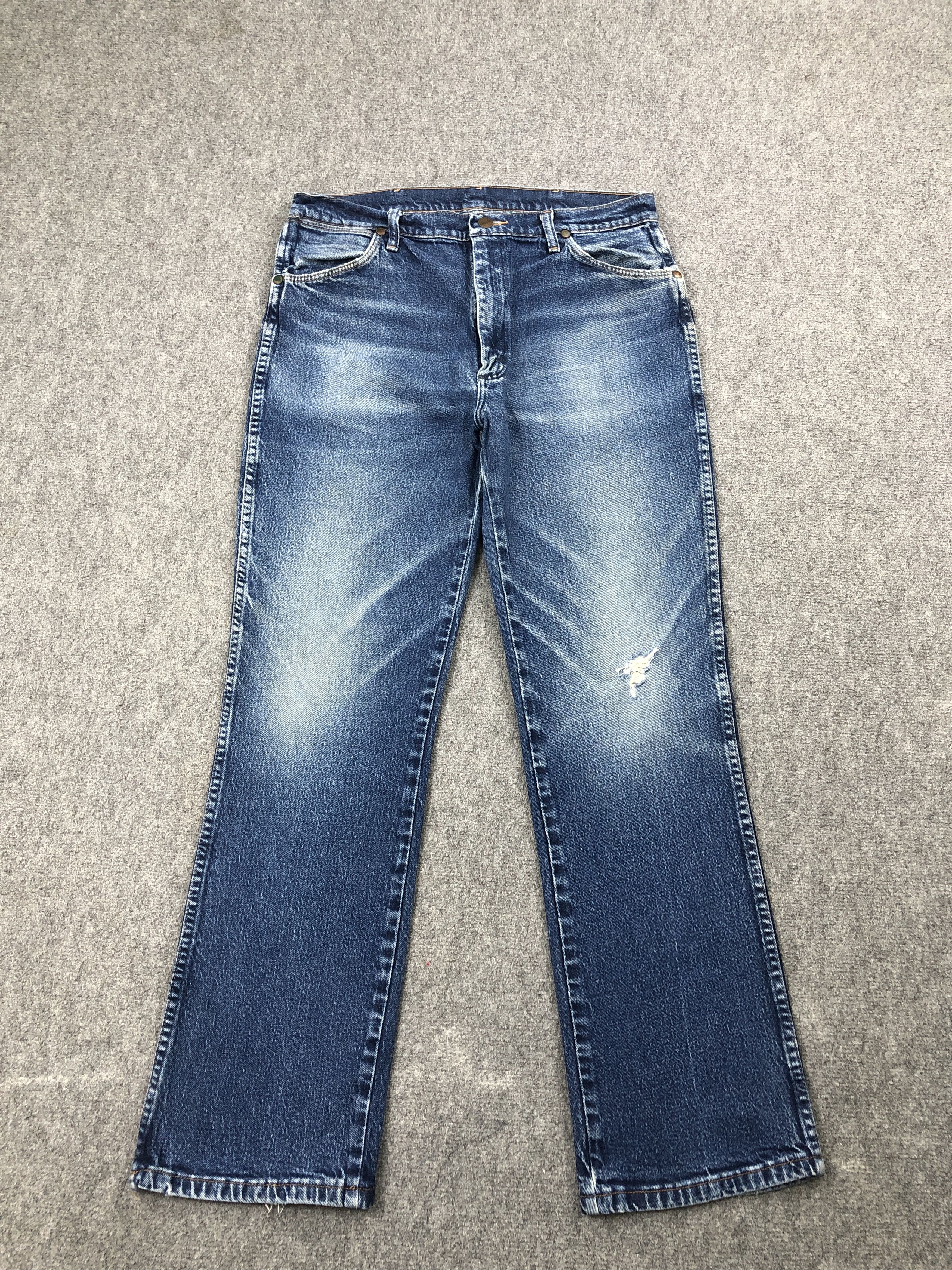 Vintage × Wrangler Vintage Wrangler Faded Blue Bootcut Flared Jeans DP2483 Size US 33 - 1 Thumbnail