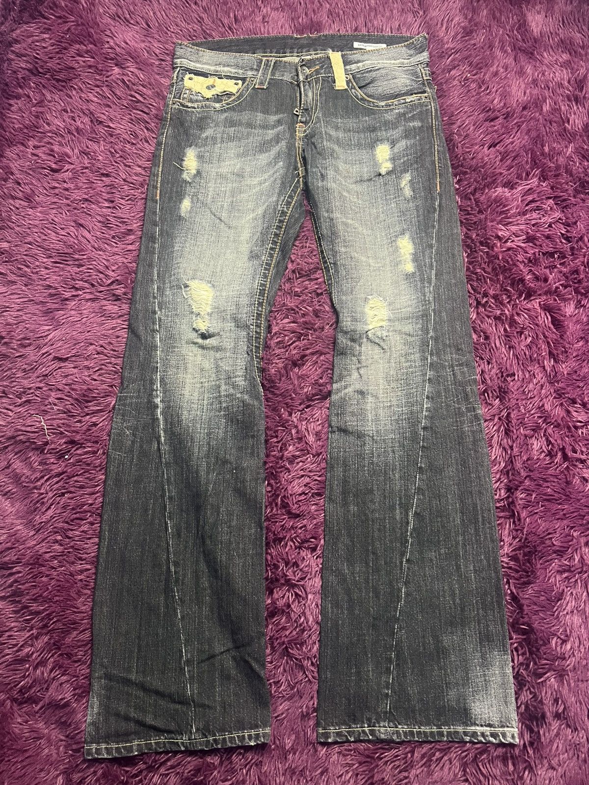 semanticdesign Archive Semantic Design Distressed Flared Denim (45) Size 34" / US 12 / IT 48 - 1 Thumbnail