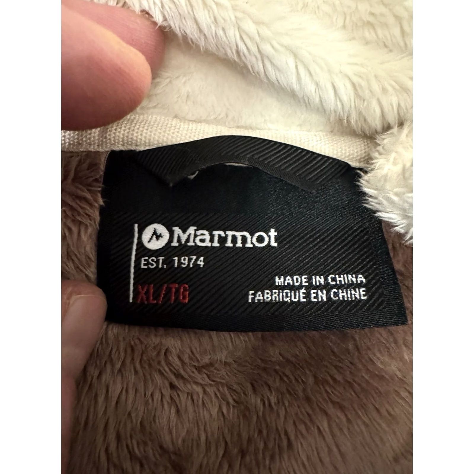 Marmot Marmot Fleece 1/2 Zip Hooded Jacket White Cream/Brown Womens XL Jacket Hooded Fleece Womens XL Marmot White Cream/Brown Size XL / US 12-14 / IT 48-50 - 4 Thumbnail