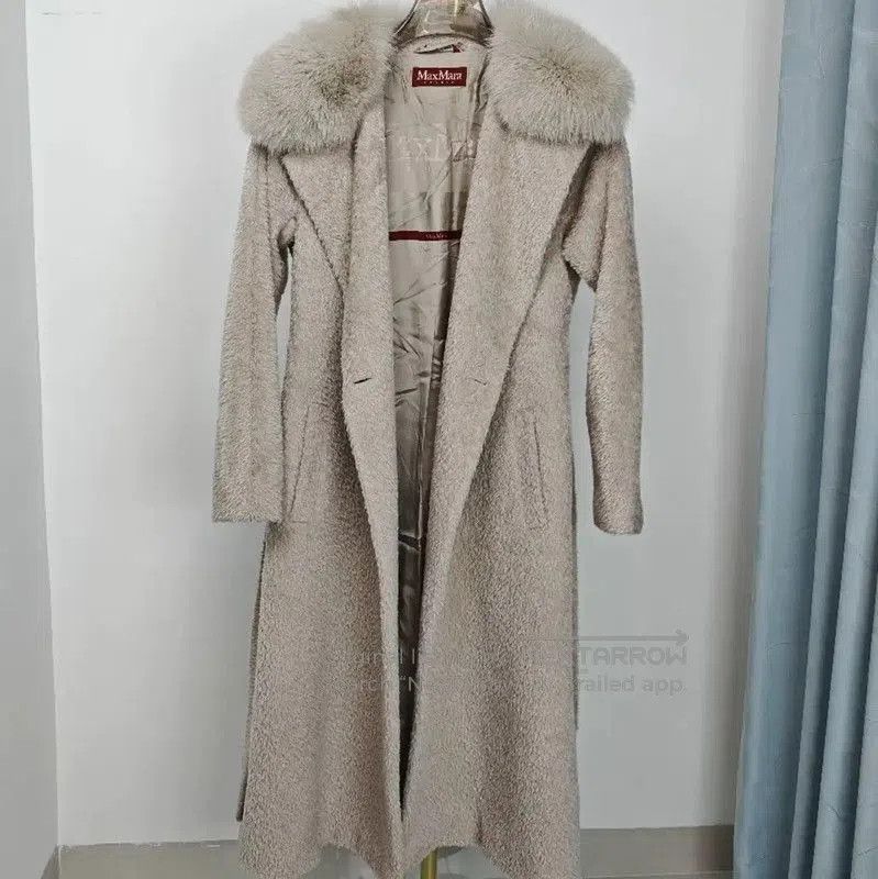 Max Mara MaxMara Light Gray Alpaca Wool Overcoat . Size S / US 4 / IT 40 - 1 Thumbnail