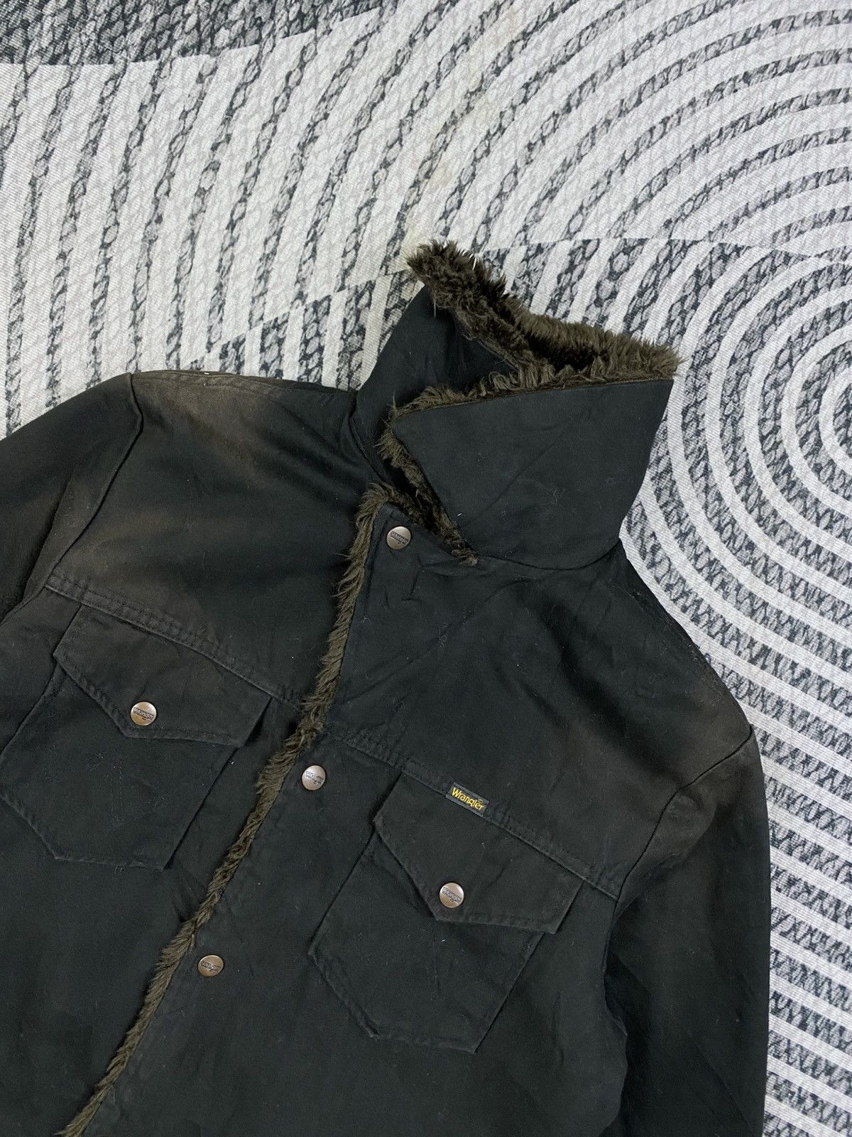Wrangler Vintage Wrangler Faded Sherpa Fur Lined Ranch Button Coat Size US M / EU 48-50 / 2 - 9 Thumbnail