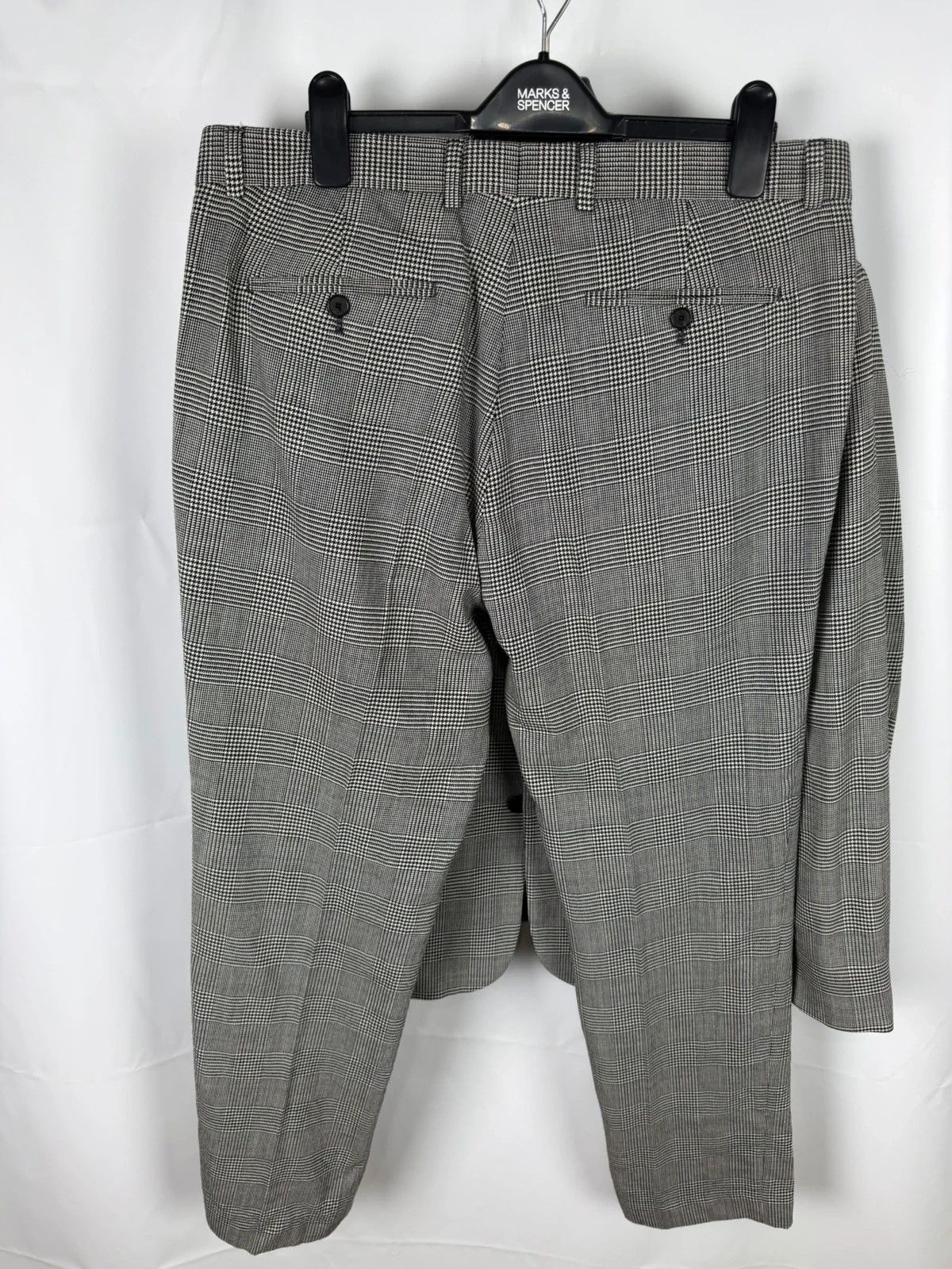 Sandro Sandro Prince Of Wales Checked Wool Suit Size 42R - 15 Thumbnail