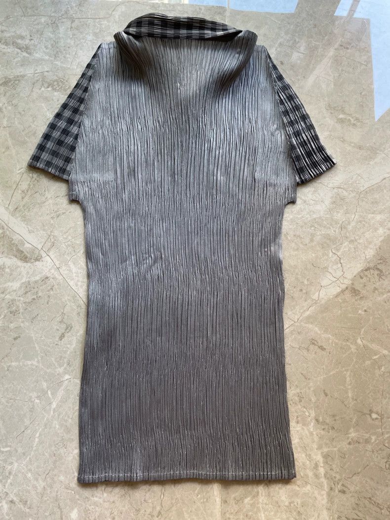 Issey Miyake issey miyake Black checked short-sleeved top 2505-Nextarrow Size M / US 6-8 / IT 42-44 - 3 Thumbnail