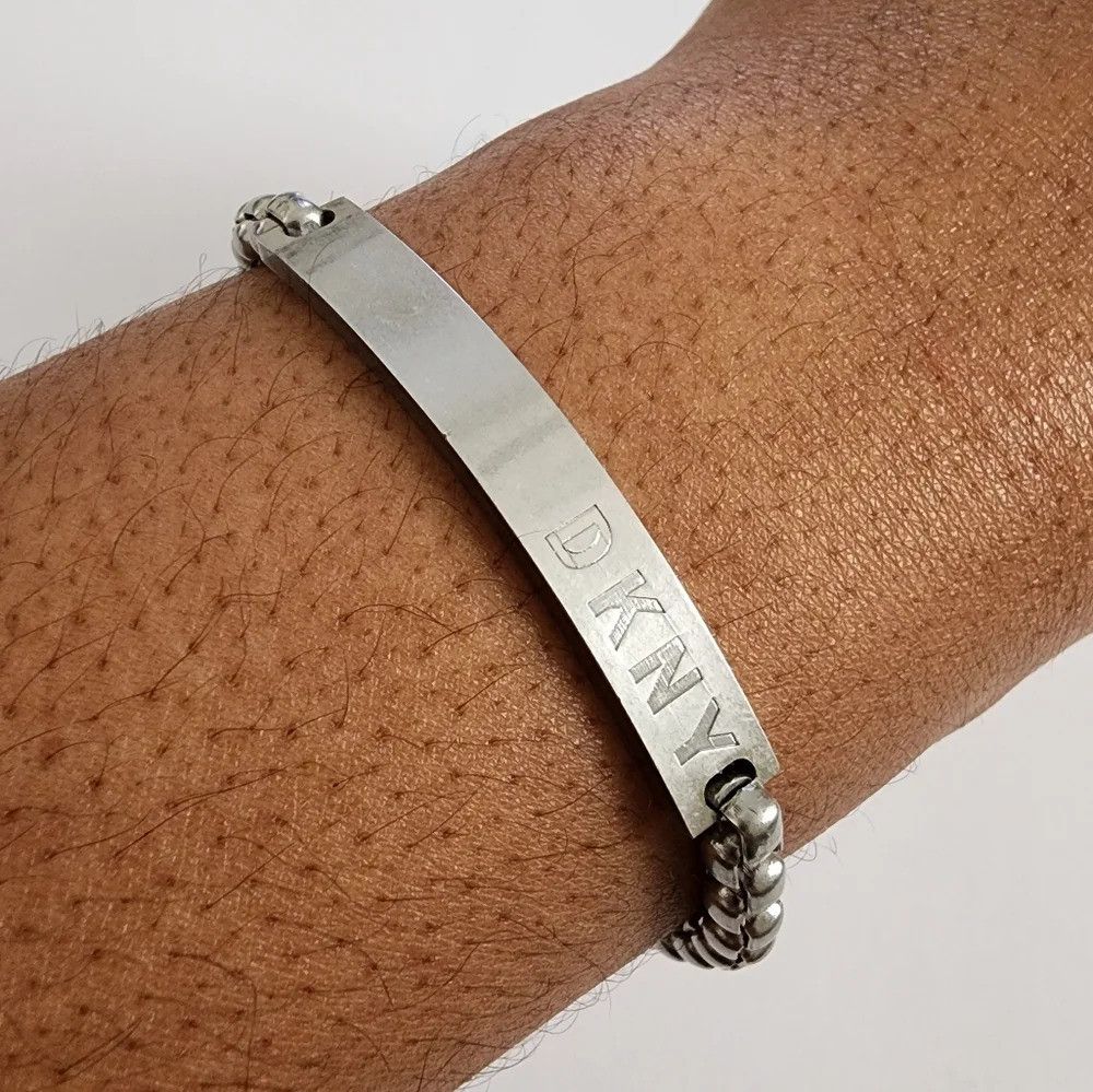 DKNY × Jewelry DKNY, Bar Tag Chain Bracelet Silver Tone Size ONE SIZE - 1 Thumbnail