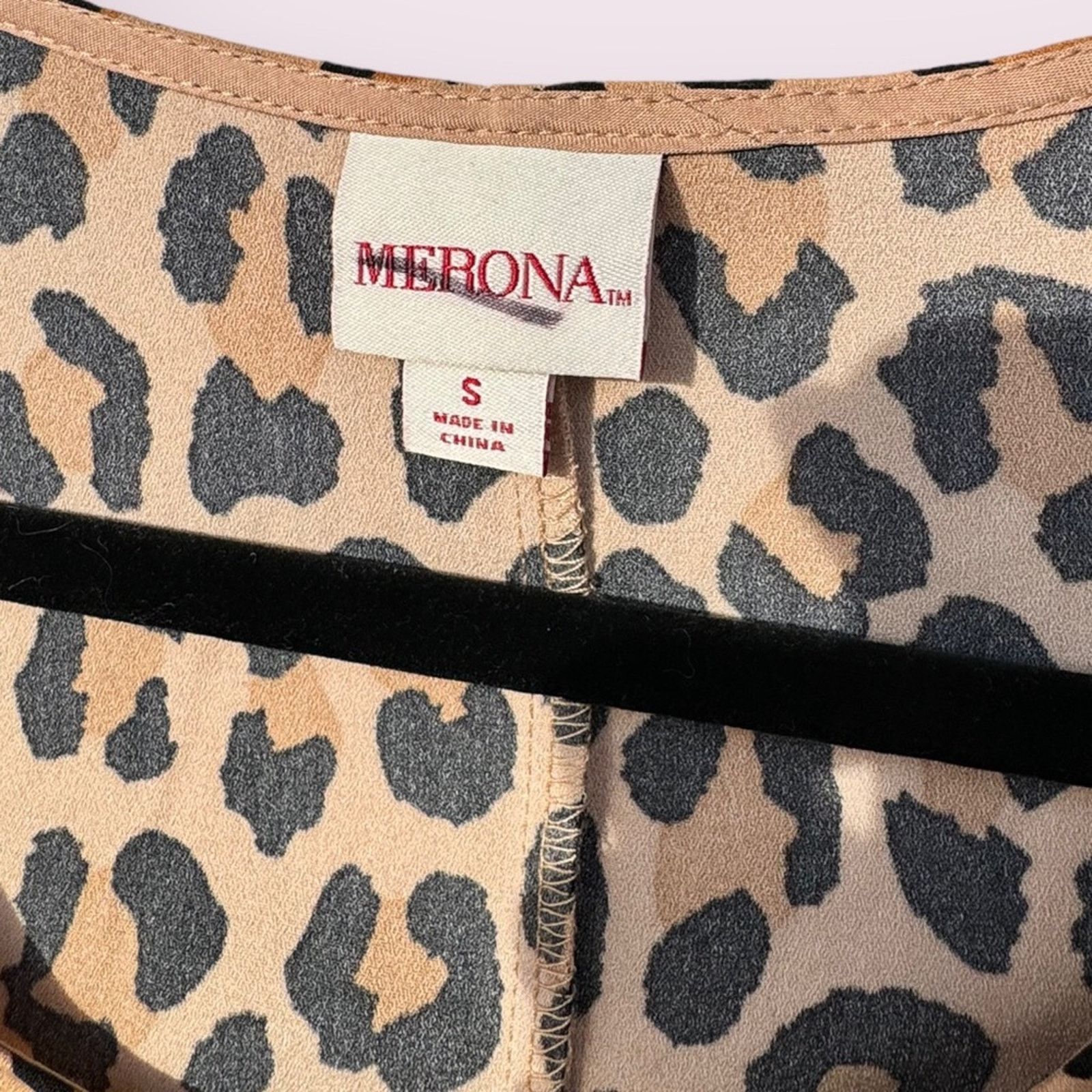 Merona Leopard Animal Print Short Sleeve Ladies Midi Dress | Sz S Size S / US 4 / IT 40 - 5 Thumbnail