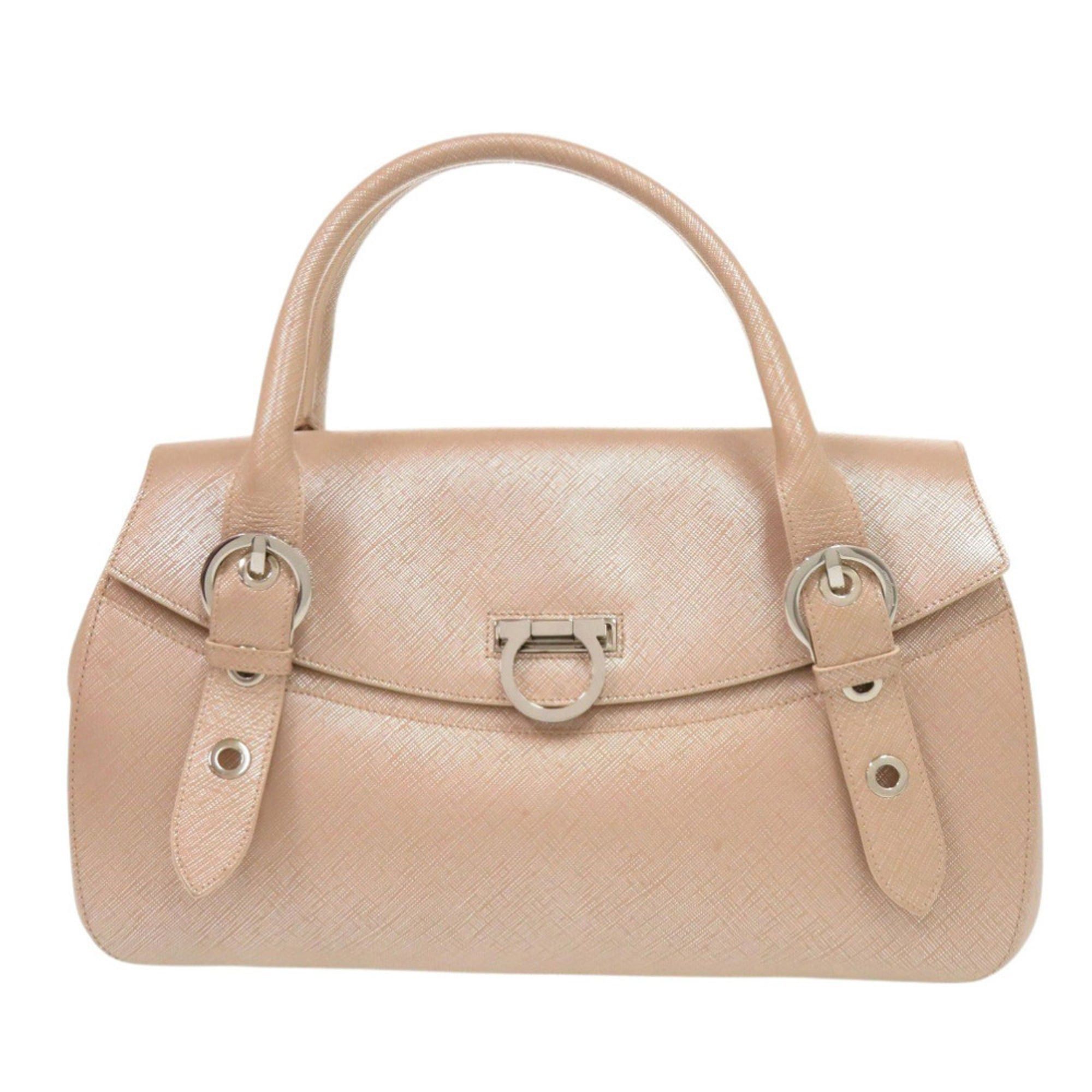 Salvatore Ferragamo Excellent condition Salvatore Ferragamo Gancini 21 5322 Leather Pink Handbag 0346Salvatore Size ONE SIZE - 1 Thumbnail