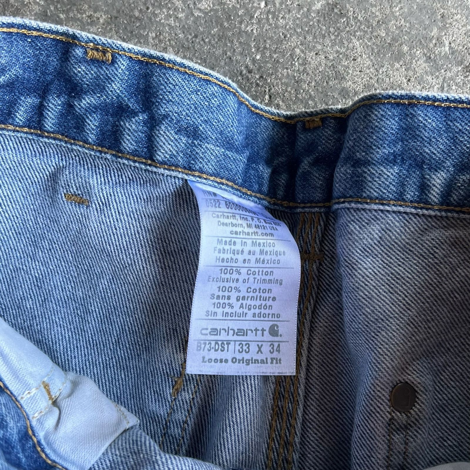 Carhartt × Vintage Carhartt denim blue jean double knee work carpenter pants Size US 31 - 7 Thumbnail