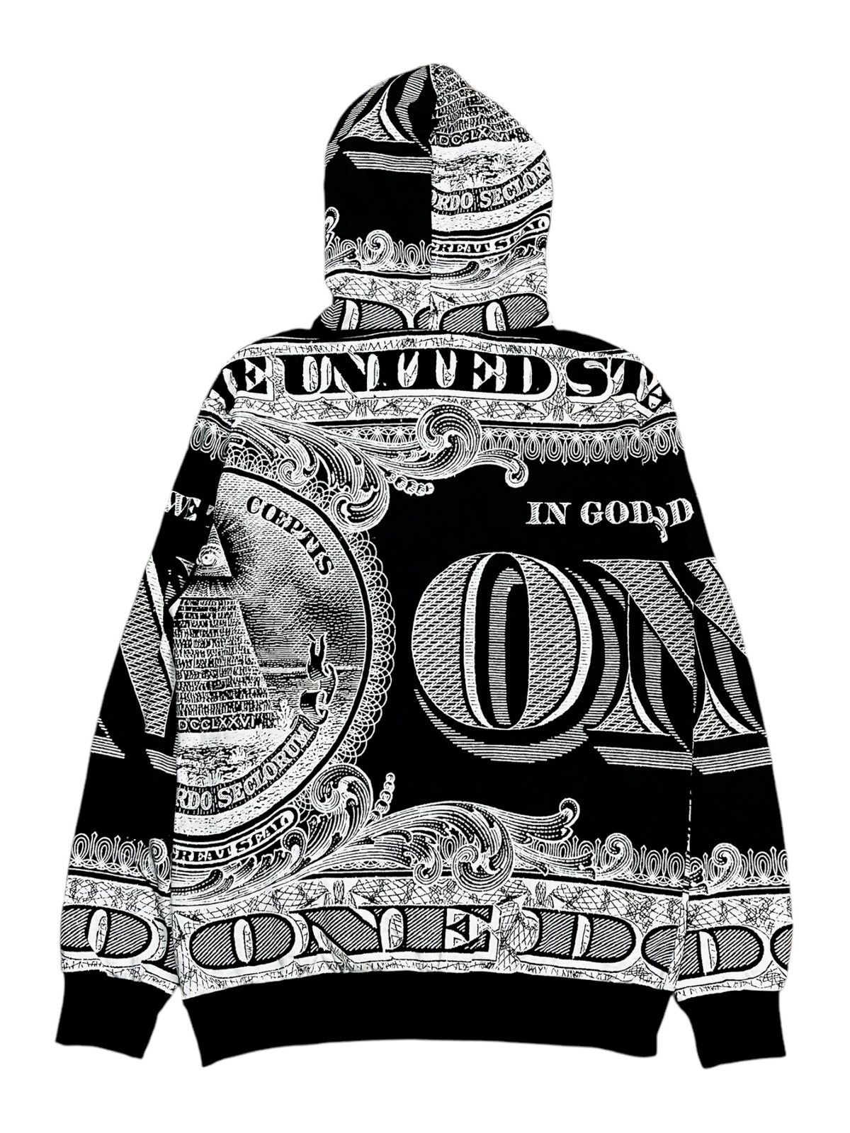 20471120 2000s Black Flame Japan - Fullprinted iluminati Hoodie Size US M / EU 48-50 / 2 - 2 Thumbnail