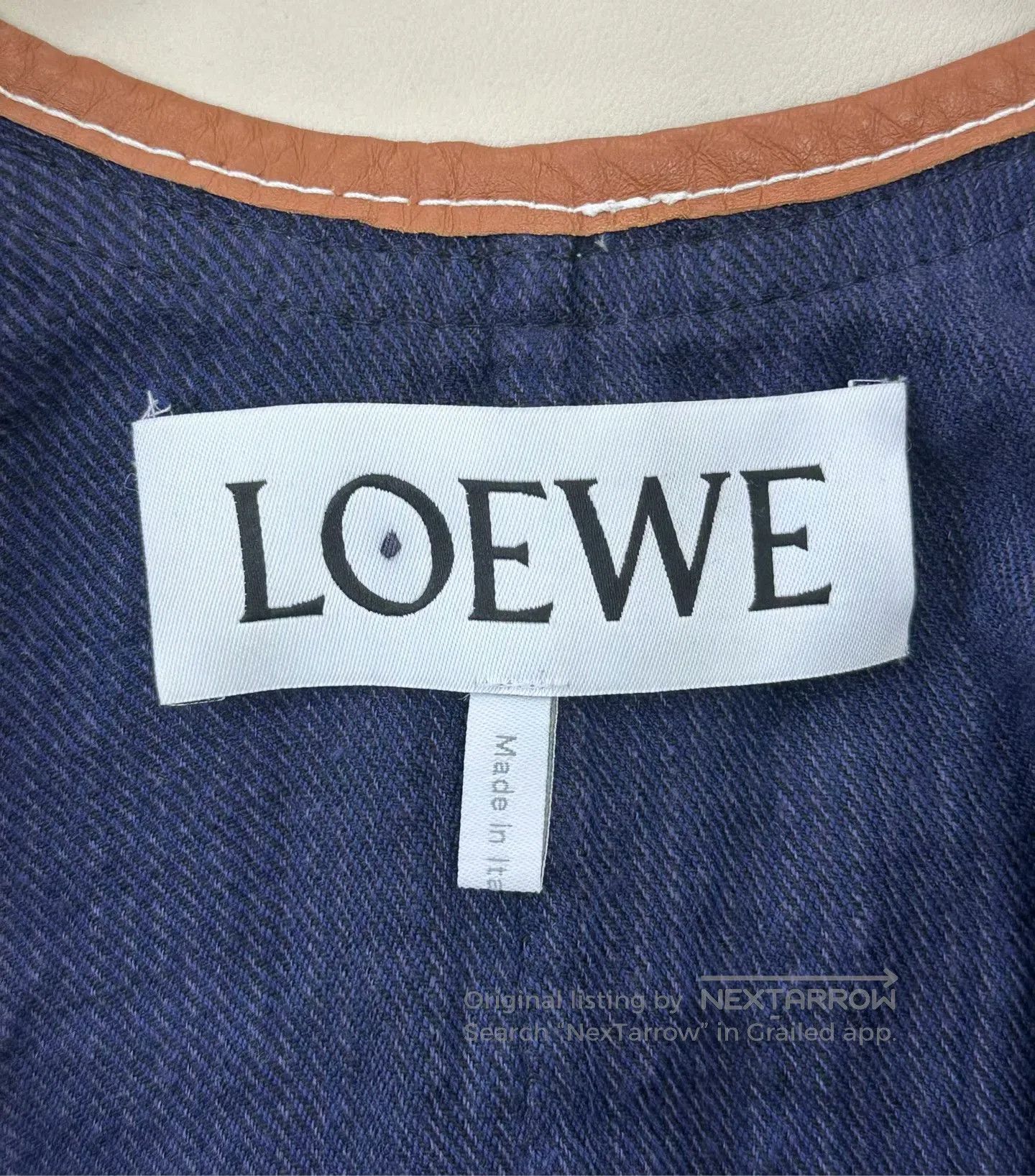 Loewe Loewe Navy blue fur trim shawl| Size S / US 4 / IT 40 - 3 Thumbnail