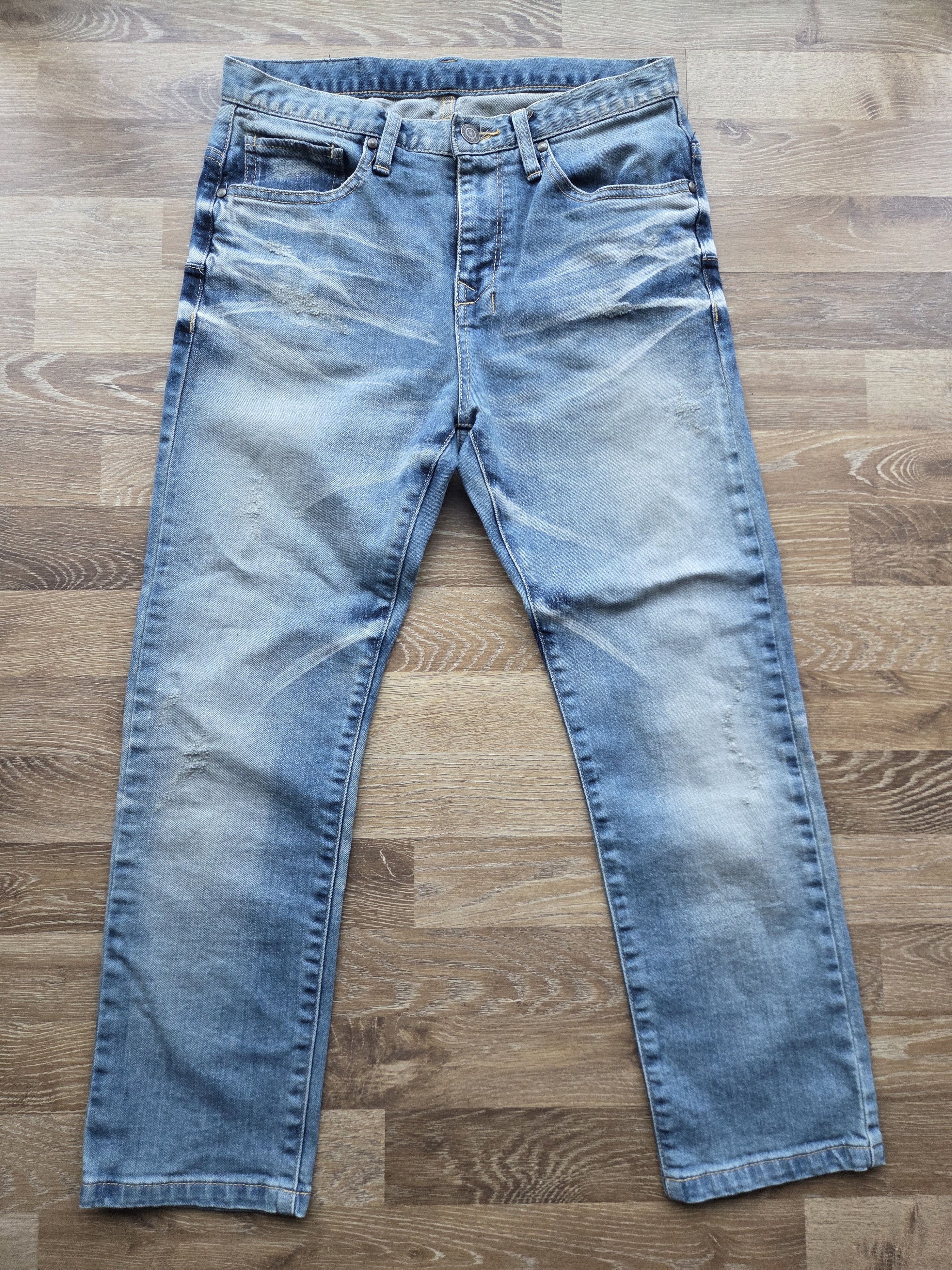 Tornado Mart Distreesed Tornado Mart Japan Stone Wash Faded Jeans Size 28" / US 6 / IT 42 - 2 Thumbnail