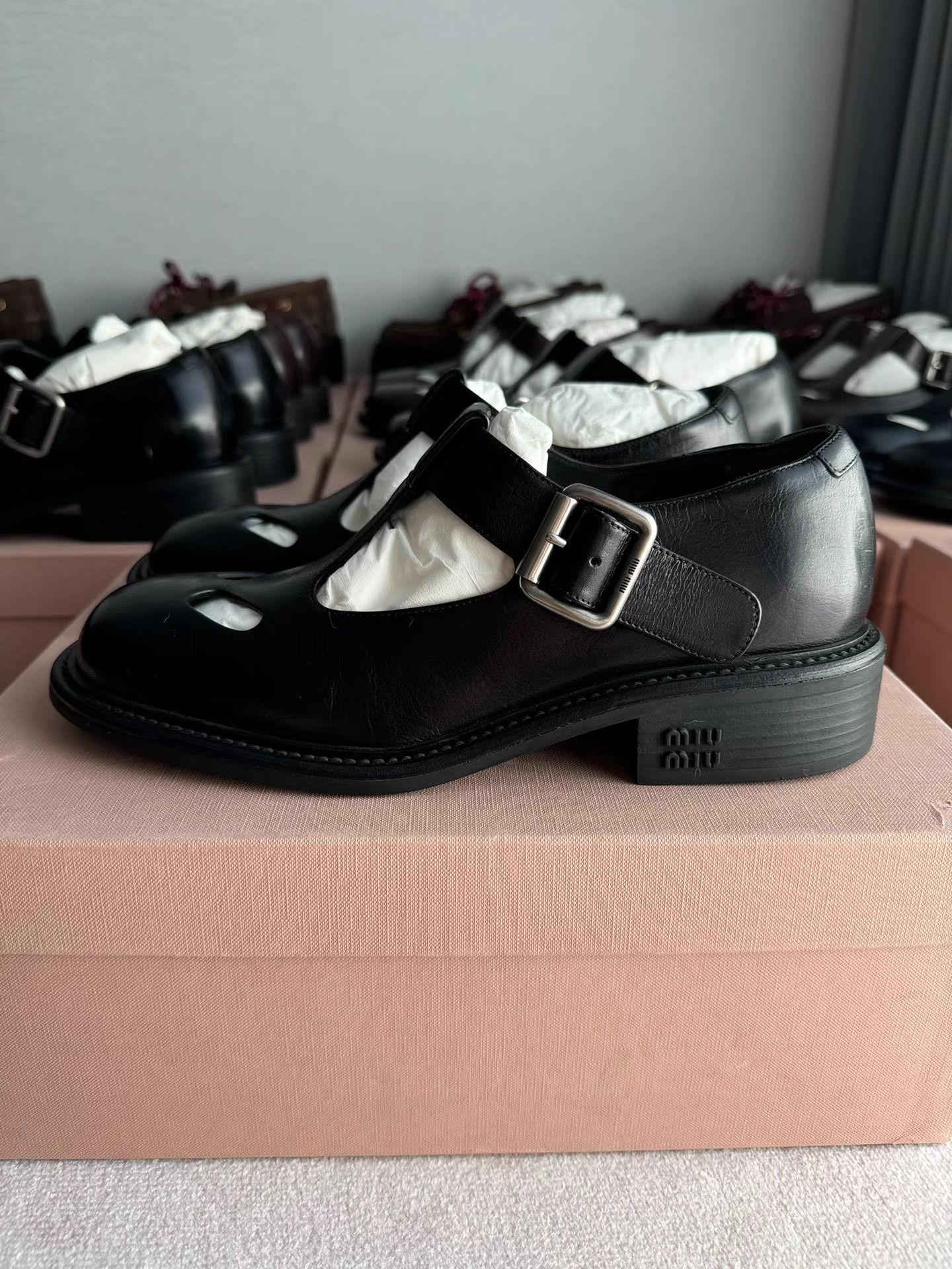 Miu Miu MiuMiu Runway T-Strap Mary Jane Shoes K6 Size US 6.5 / IT 36.5 - 1 Thumbnail