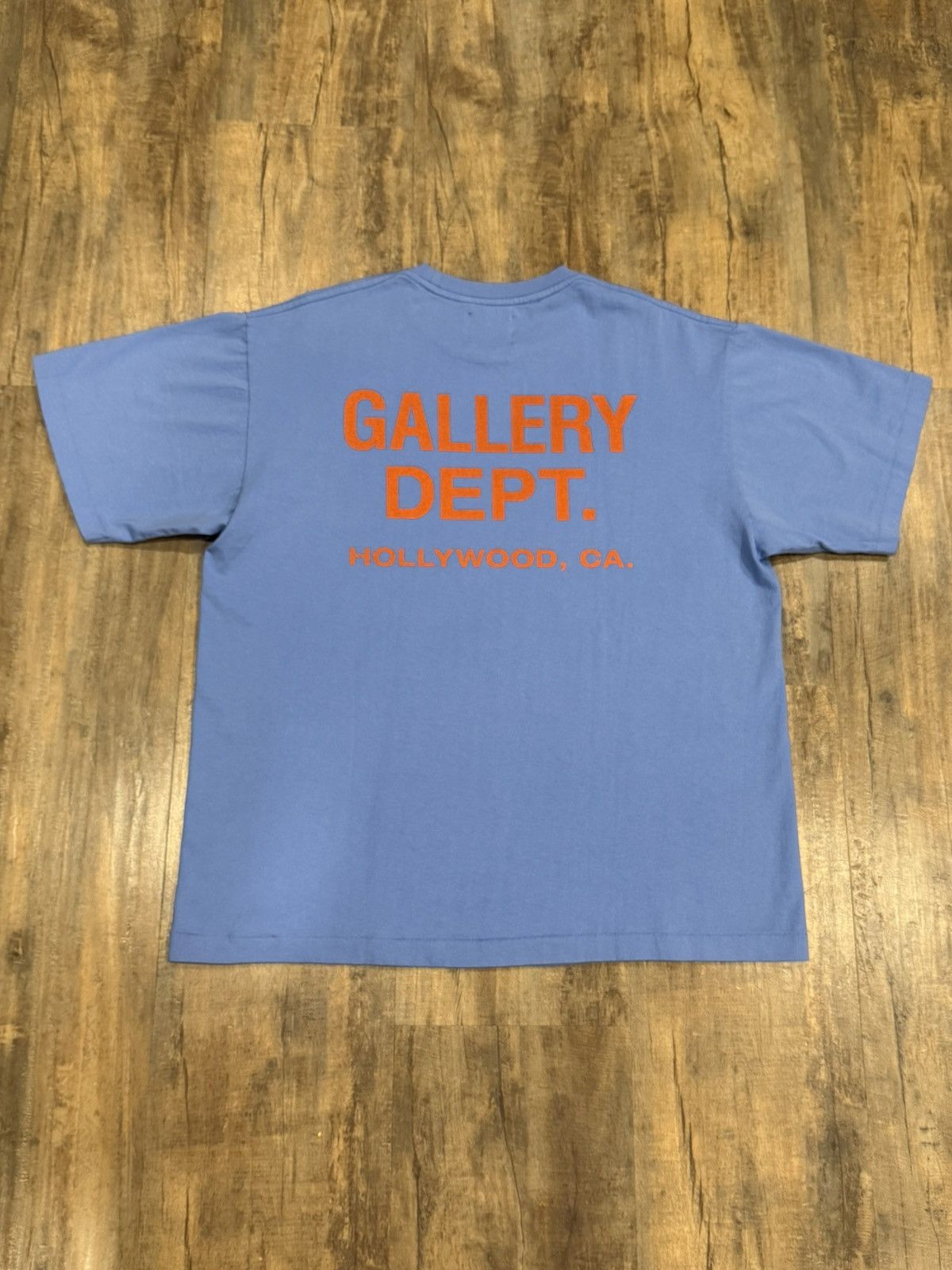 Pre-owned Gallery Dept. Souvenir Orange Logo Blue Tee Hollywood