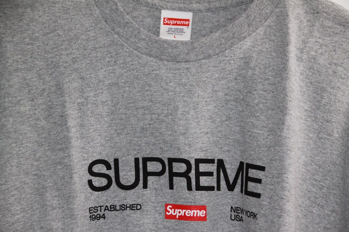 Supreme SUPREME Est. 1994 Tee FW21 Size US L / EU 52-54 / 3 - 3 Thumbnail