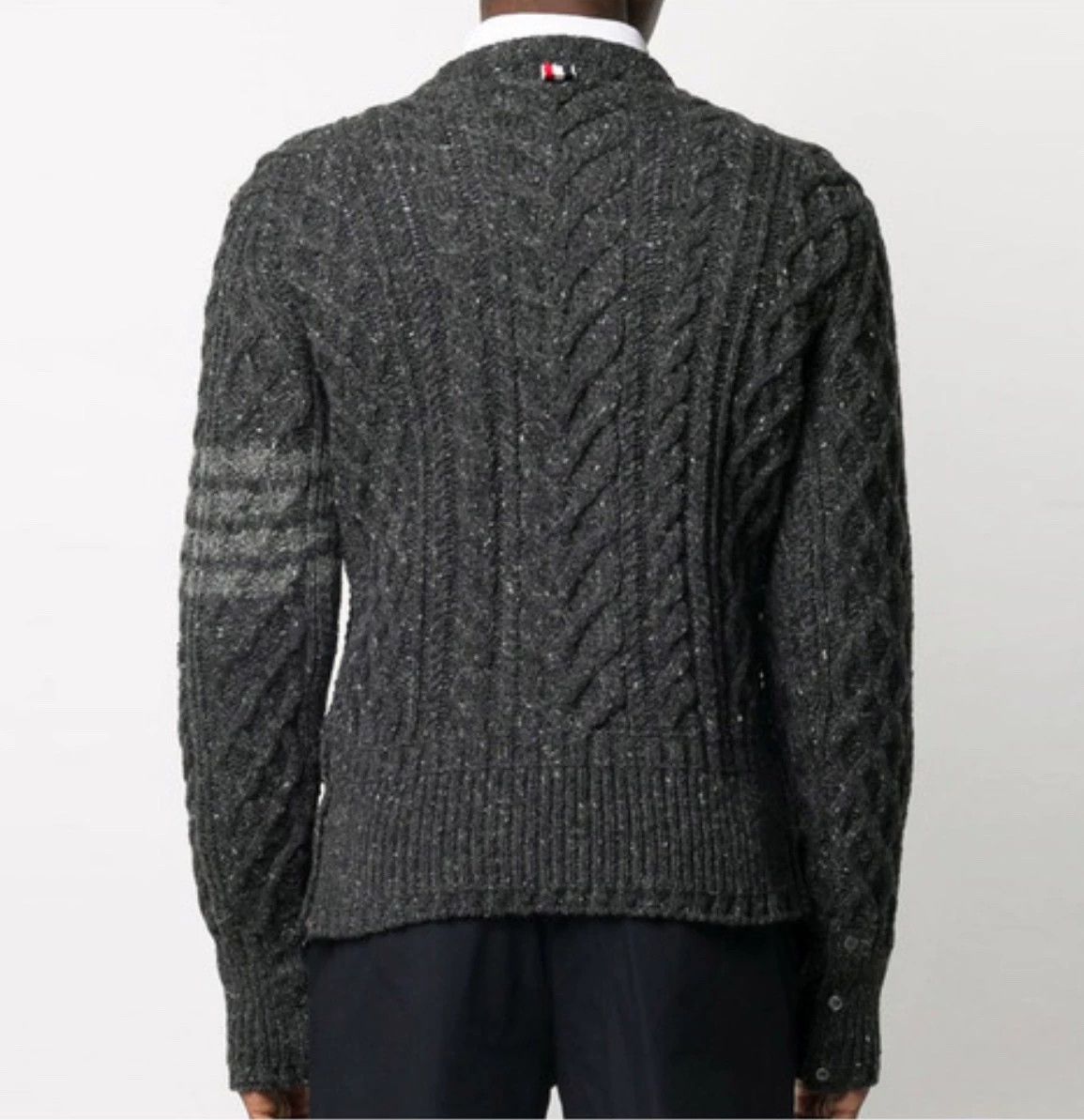 Thom Browne Thom Browne 4-Bar Crewneck Sweater Black Gray Size 1 Size US S / EU 44-46 / 1 - 8 Thumbnail