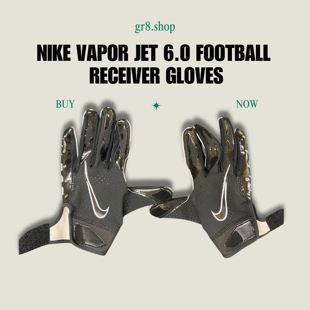 Nike Nike Vapor Jet 6.0 Football Receiver Gloves Black/White Ligh Size ONE SIZE - 1 Thumbnail