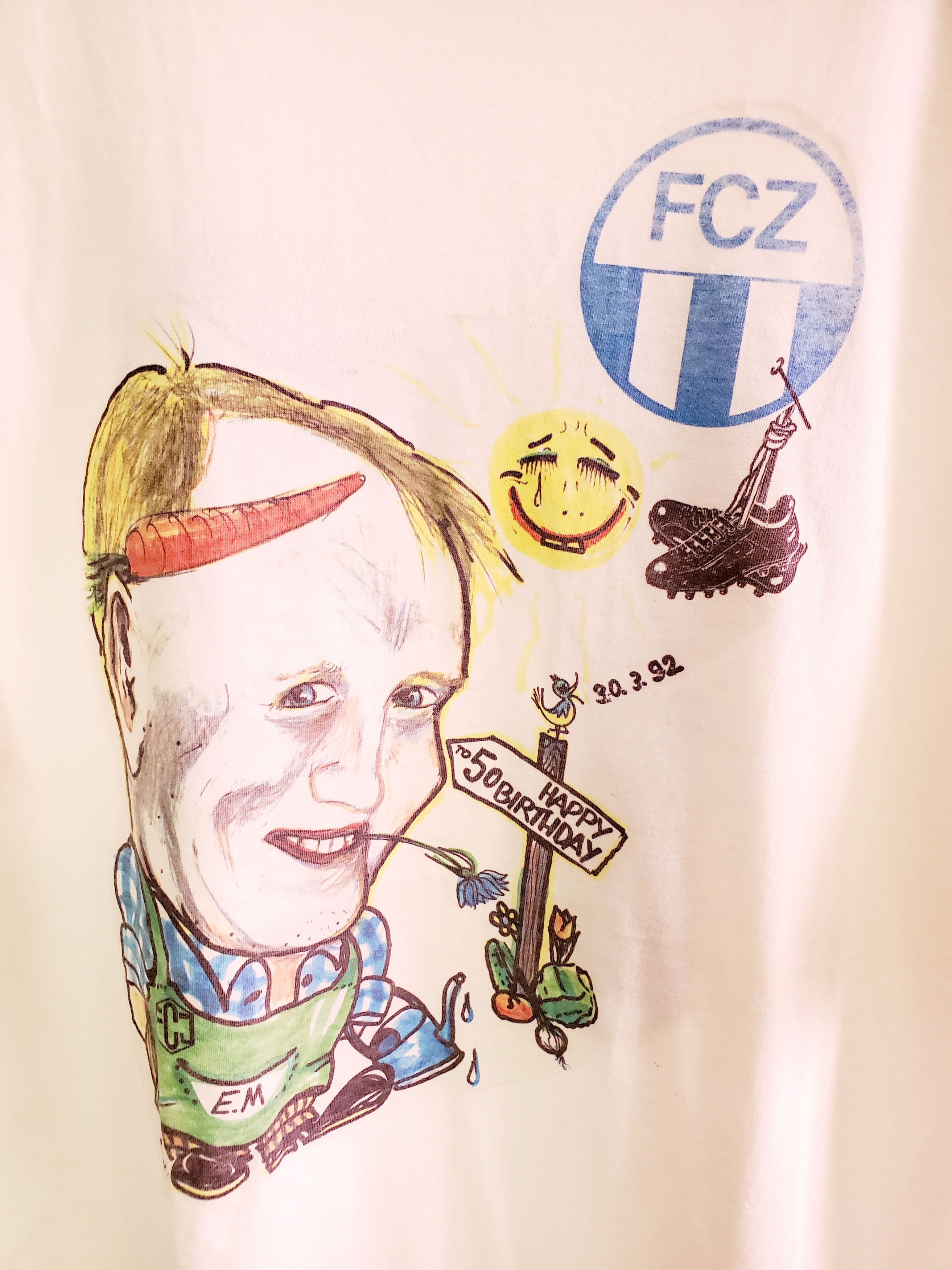 Vintage Vintage Zurich Switzerland 50 happy birthday Soccer Shirt L Size US L / EU 52-54 / 3 - 3 Thumbnail