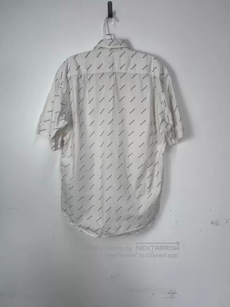 Balenciaga Balenciaga size 37 White short-sleeved shirt with logo all Size US S / EU 44-46 / 1 - 3 Thumbnail