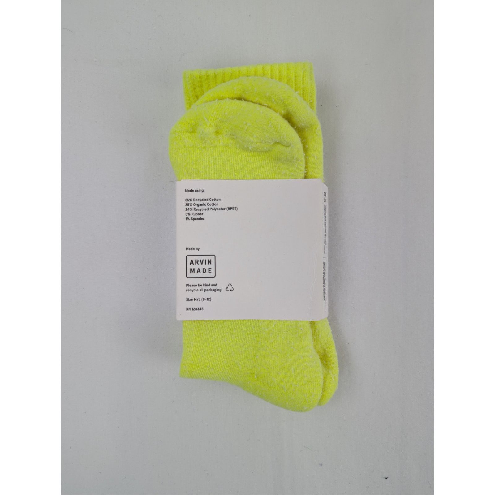 Gallery Dept. o1rshd1 Q:5 / Size: OS/ Gallery Dept. Logo Socks Fluo Yellow Size ONE SIZE - 4 Thumbnail