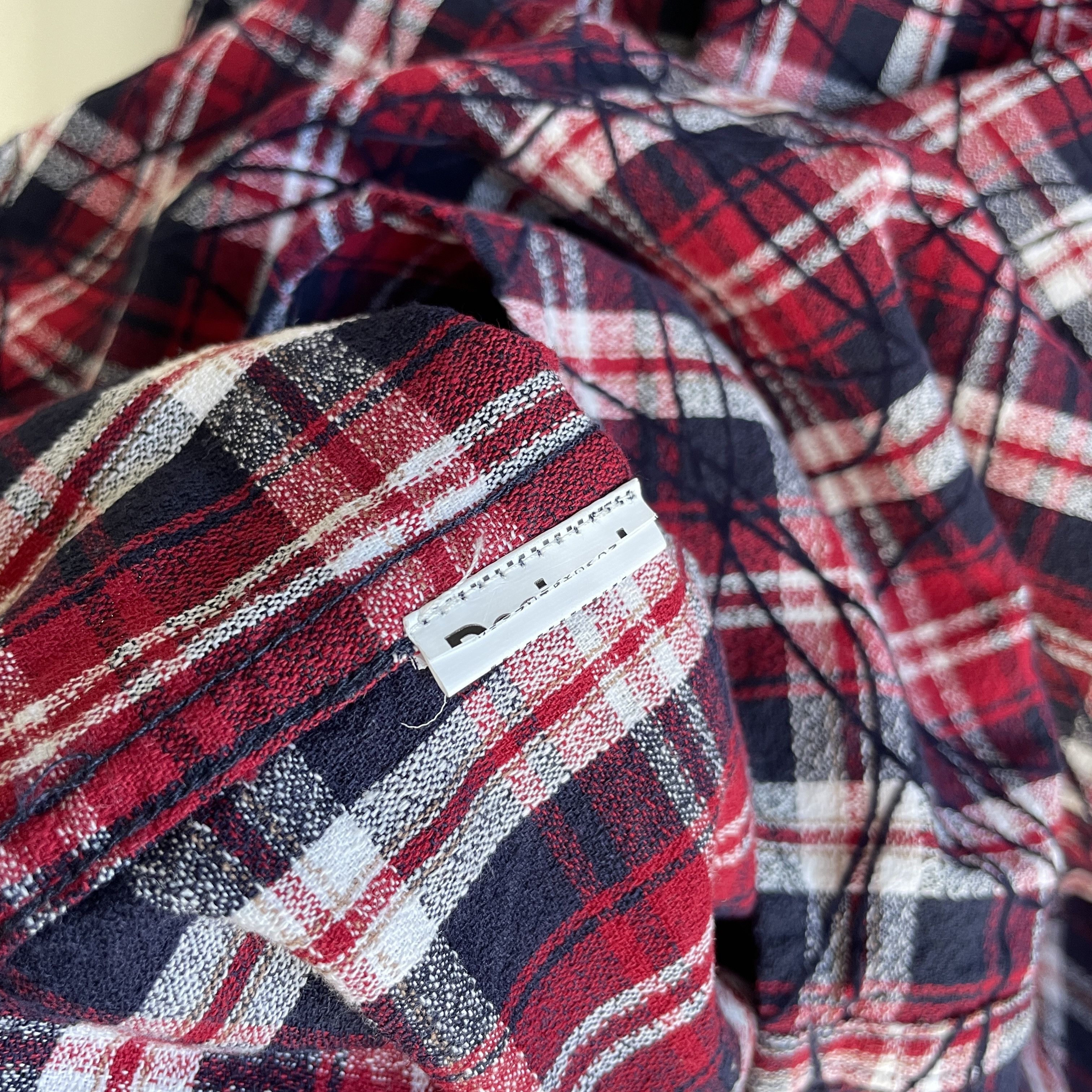 Desigual Desigual Plaid Flannel Scribble Embroidery Button Down Shirt Size US XXL / EU 58 / 5 - 9 Thumbnail