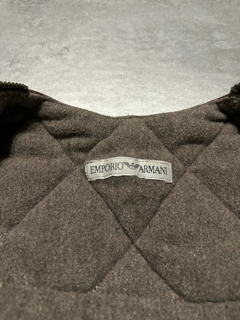 Emporio Armani × Vintage 1990s Emporio Armani Suede Brown Leather Vest Size US S / EU 44-46 / 1 - 4 Thumbnail