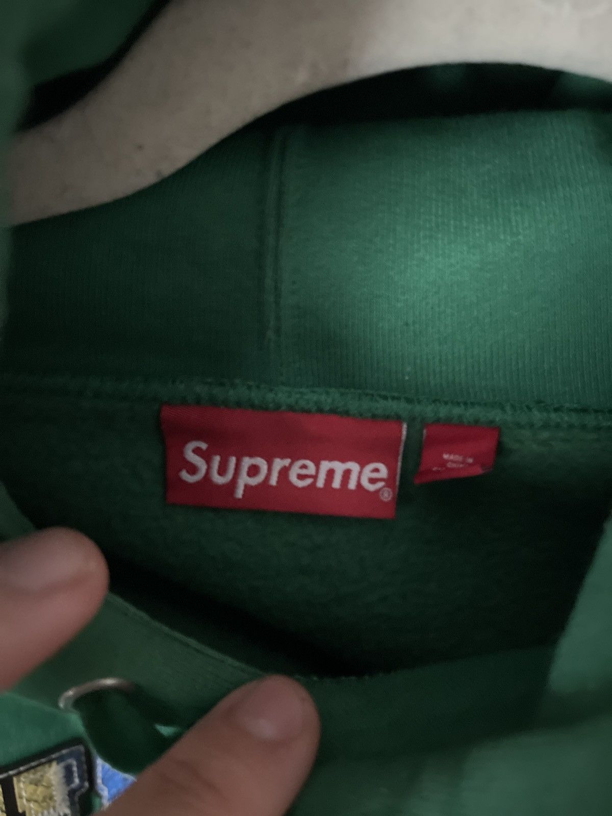 Supreme Supreme Collegiate Patchwork Hoodie - Green Size US M / EU 48-50 / 2 - 3 Thumbnail