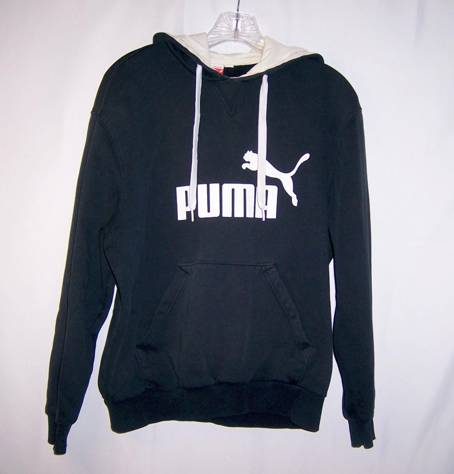 Puma PUMA Men's Small Essentials Big Logo Hoodie Black/White Size US S / EU 44-46 / 1 - 1 Thumbnail