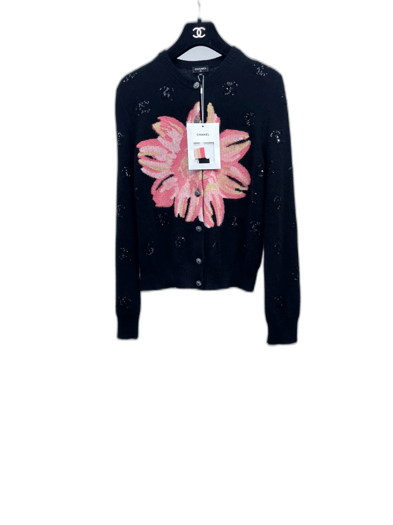 Chanel Chanel Flowers Sequin Cashmere Cardigan -2505 Size US S / EU 44-46 / 1 - 1 Thumbnail