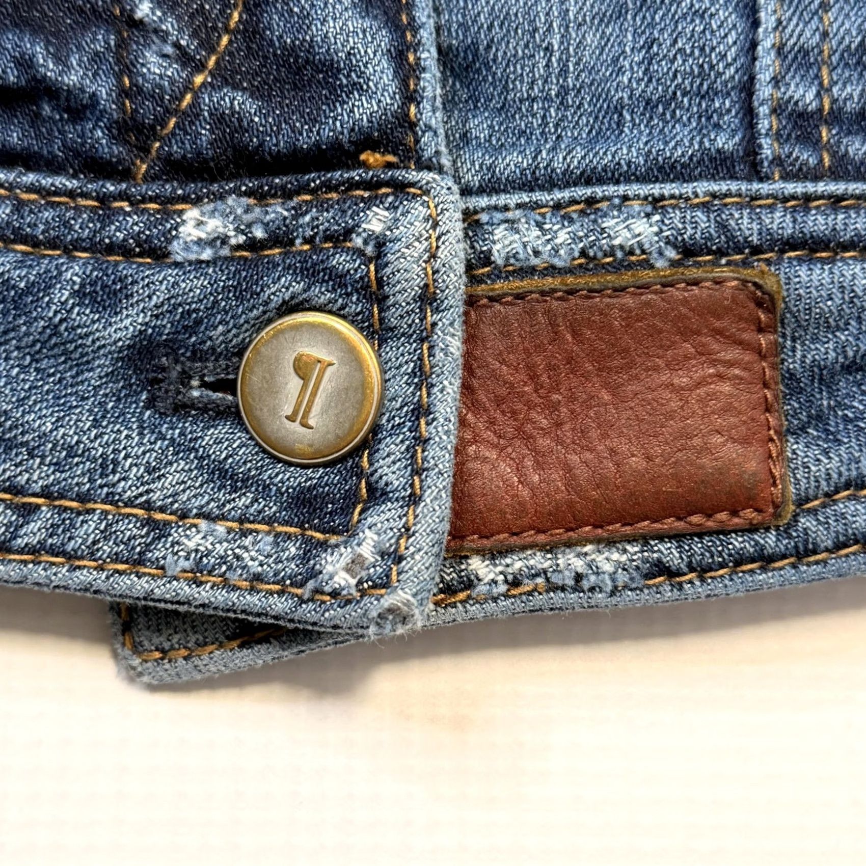 Vintage Pilcro and the Letterpress Denim Jacket Womens Medium Blue Jean Button Front Size 32" / US 10 / IT 46 - 6 Thumbnail