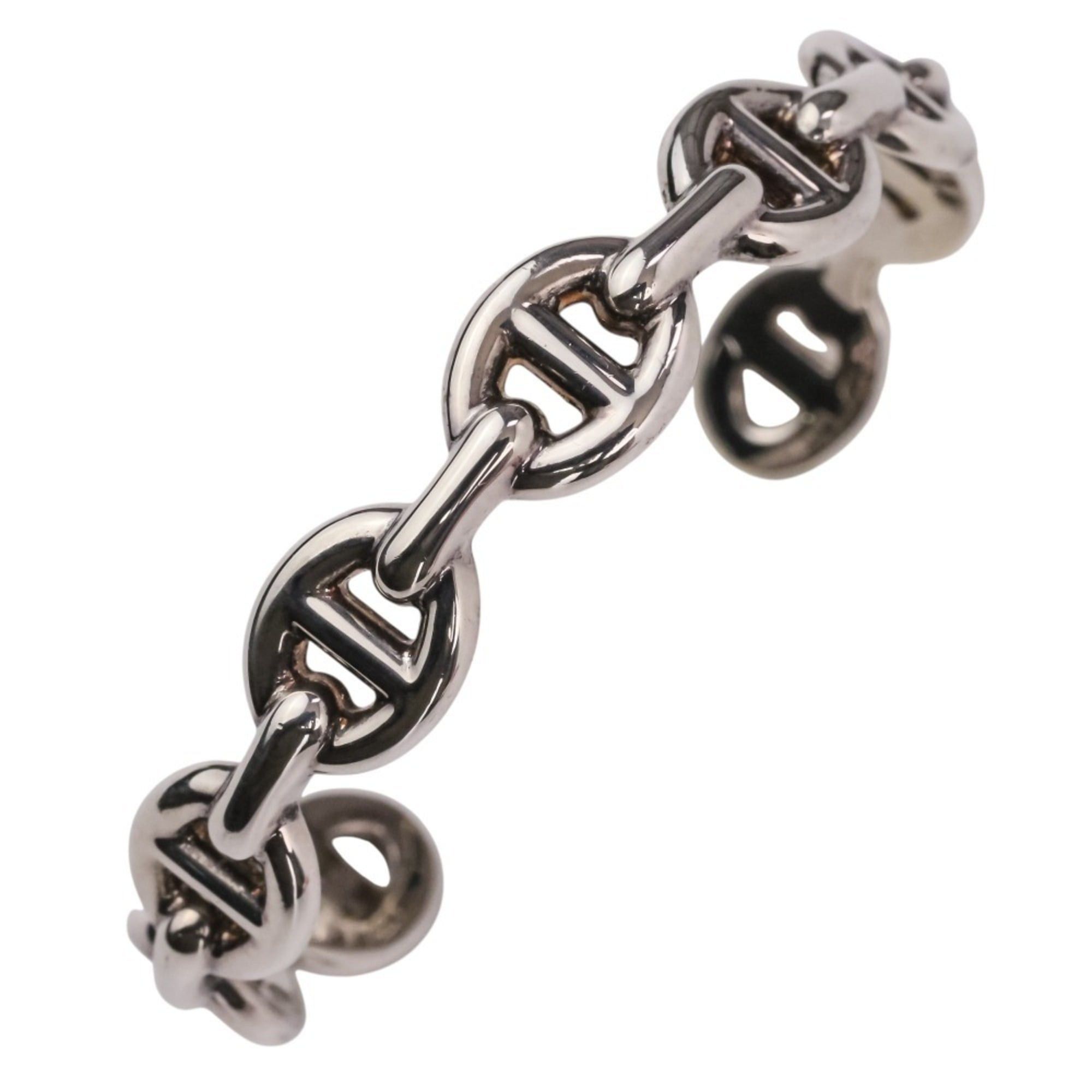 Hermes Hermes Chaine d'Ancre Enchainee SV925 Bangle Bracelet, Size SH, Silver, Women's Size ONE SIZE - 1 Thumbnail