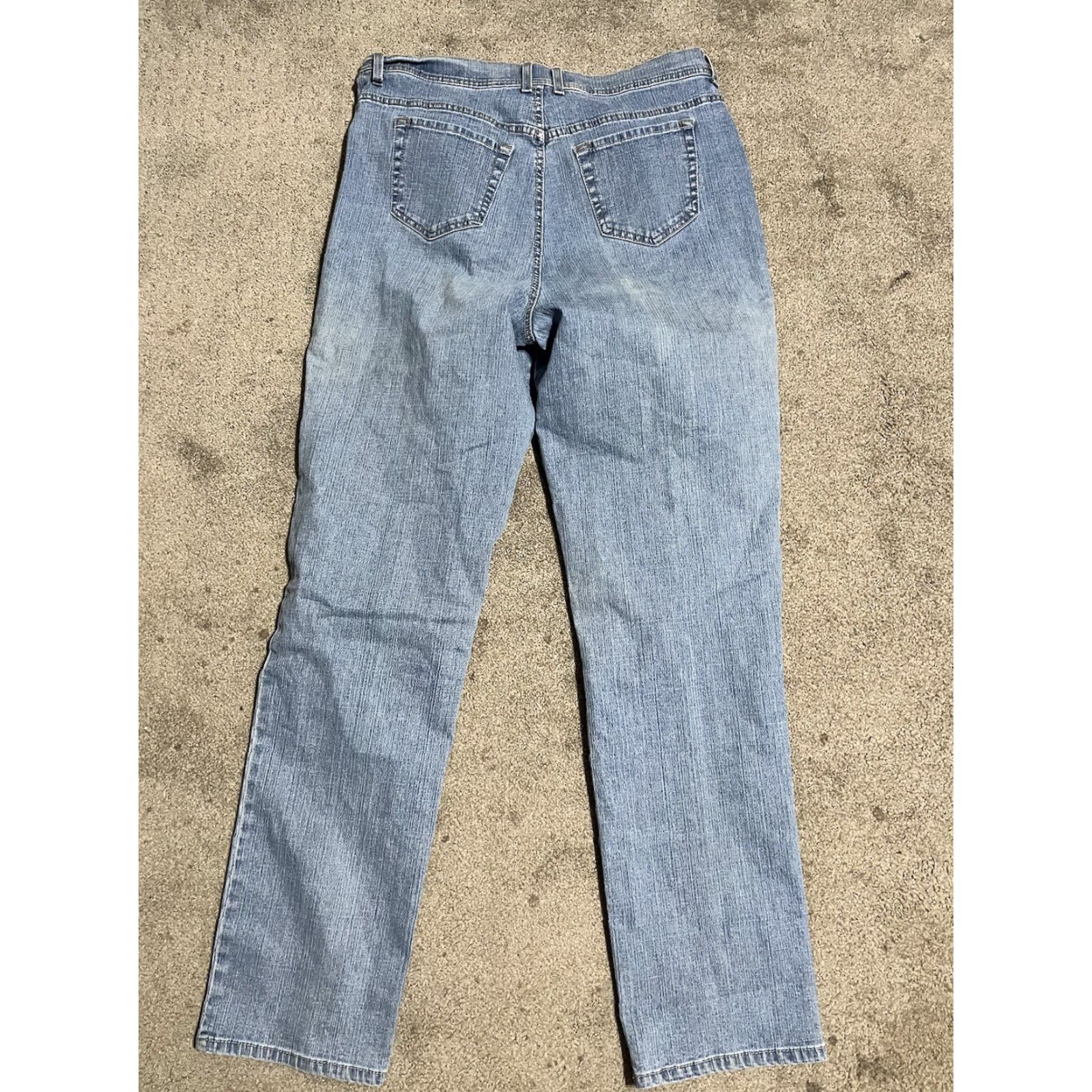 Gloria Vanderbilt Gloria Vanderbilt Jeans Womens 14 Short Amanda Straight Denim Medium Wash Solid Jeans Size 36" / US 14 / IT 50 - 3 Thumbnail