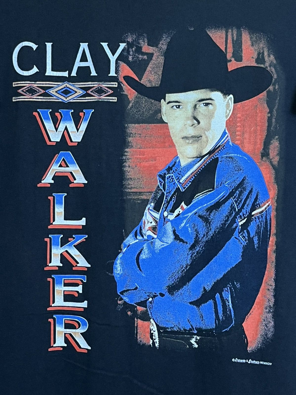 Band Tees VINTAGE 90s CLAY WALKER COUNTRY MUSIC BAND T SHIRT Size US L / EU 52-54 / 3 - 3 Thumbnail