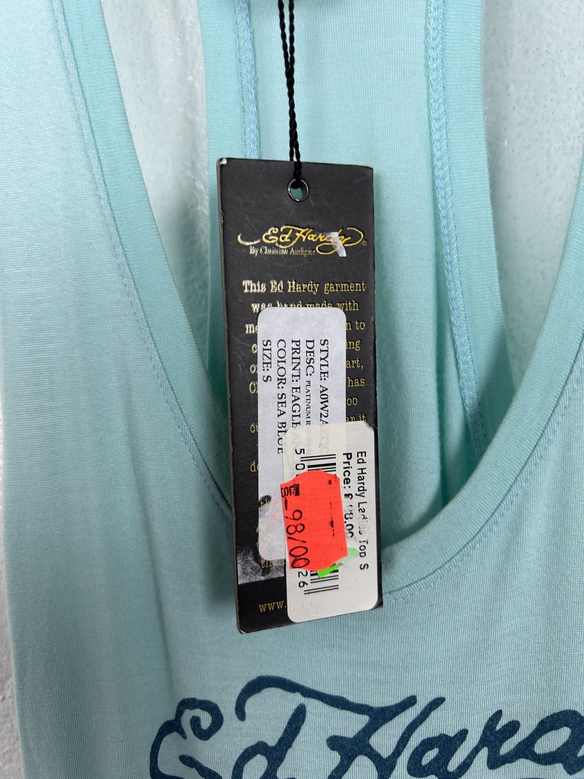 Christian Audigier BNWT Ed Hardy Eagle Rhinestone Ladies Tank Top Sleeveless Size S / US 4 / IT 40 - 9 Thumbnail