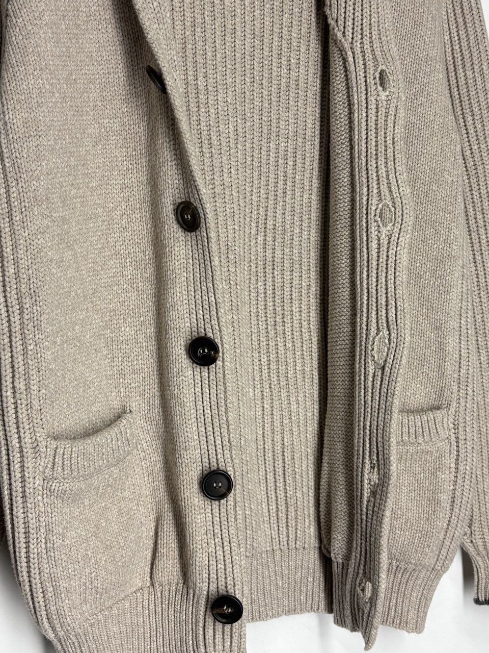 Brunello Cucinelli Brunello Cucinelli Shawl Collar Cardigan Cotton Knit Sweater Size US L / EU 52-54 / 3 - 16 Thumbnail
