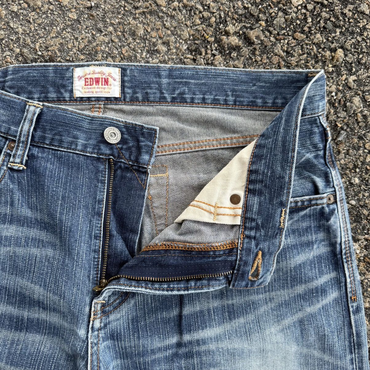 Edwin VINTAGE EDWIN FADED RIPPEP JEAN DENIM PANTS Size US 36 / EU 52 - 8 Thumbnail