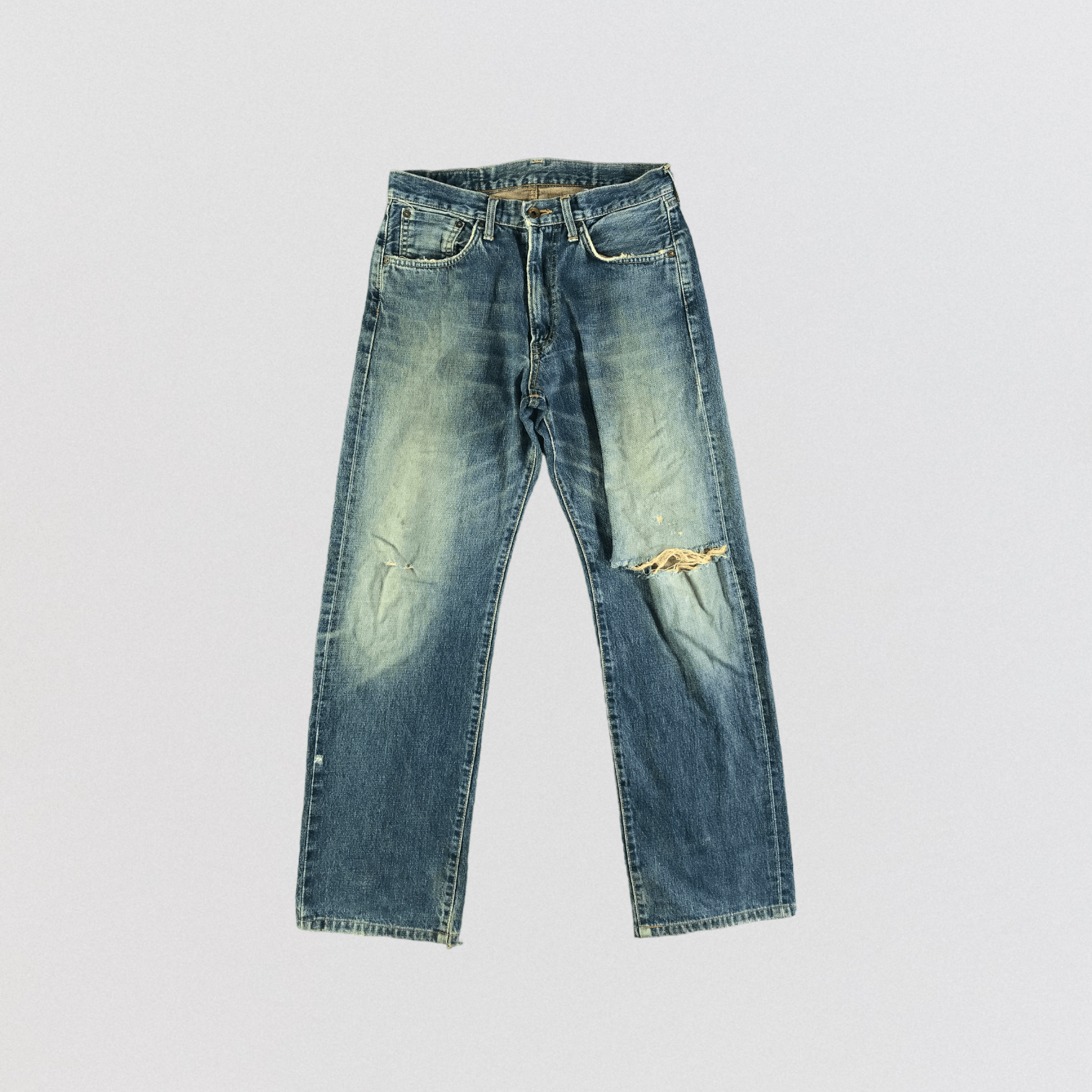 Edwin Vintage Blue Wash Edwin 505 Selvedge Jeans-JM3614 Size US 31 - 1 Thumbnail